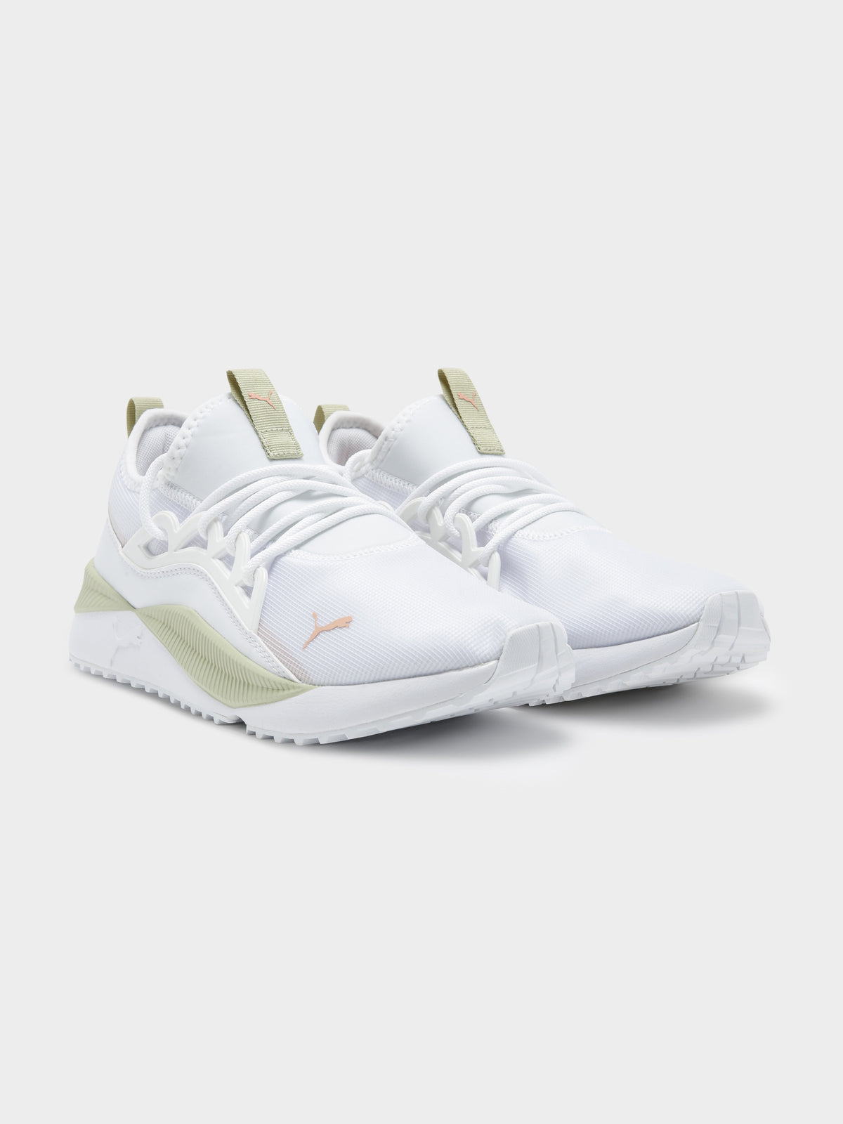 Womens Pacer Future Lux Sneakers in White &amp; Yellow