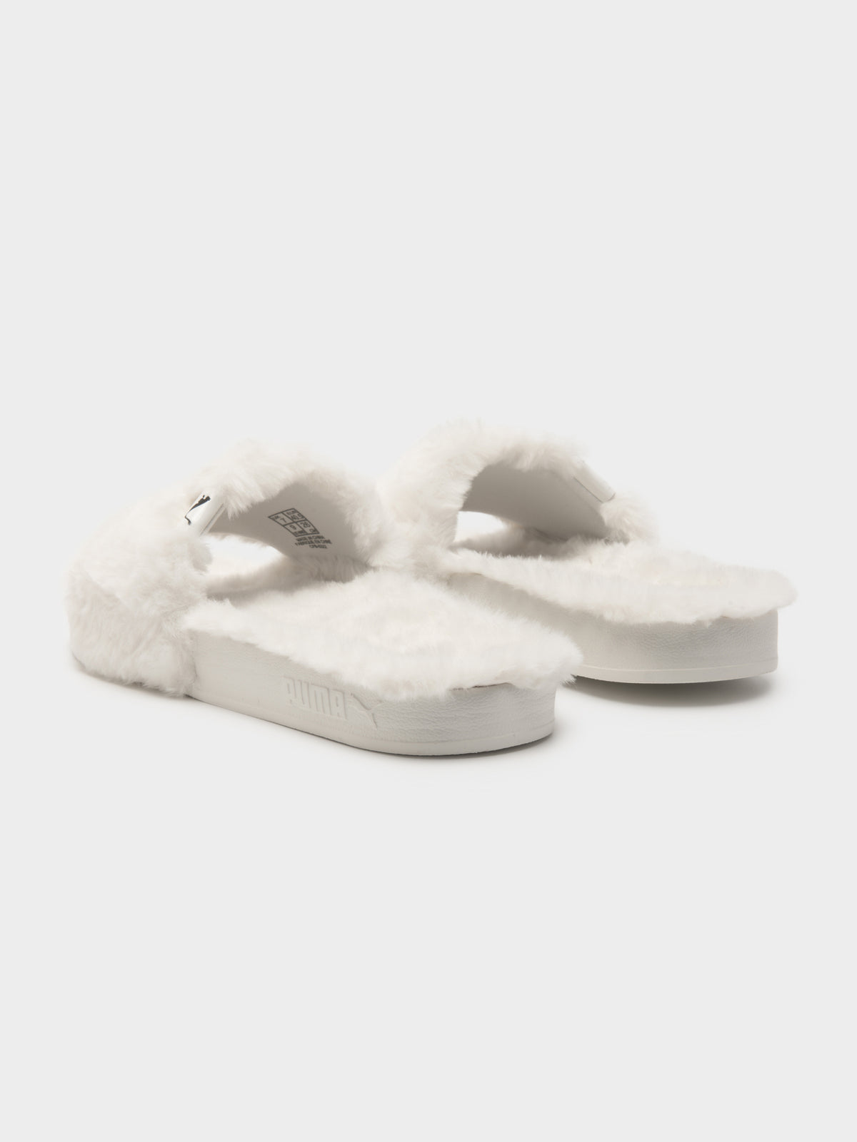 Puma Womens Leadcat 2.0 Fluffy Slides | Cream