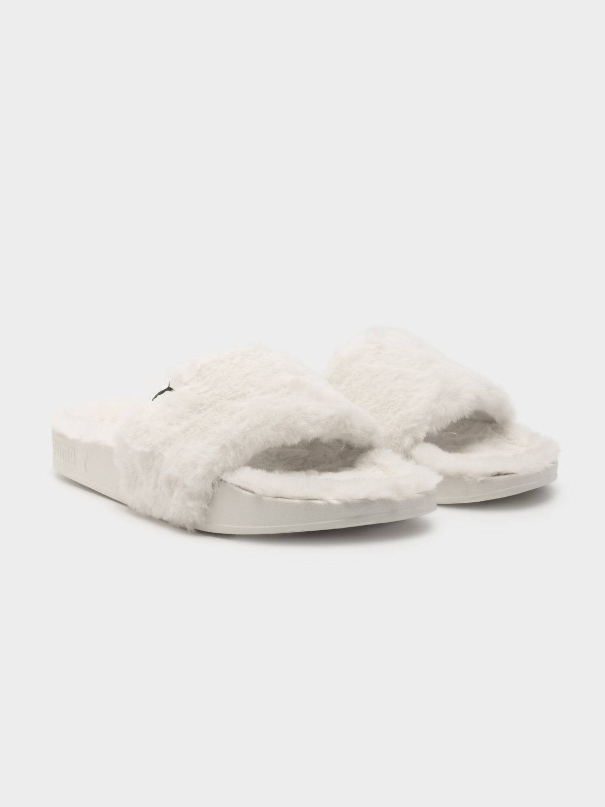Puma Womens Leadcat 2.0 Fluffy Slides | Cream