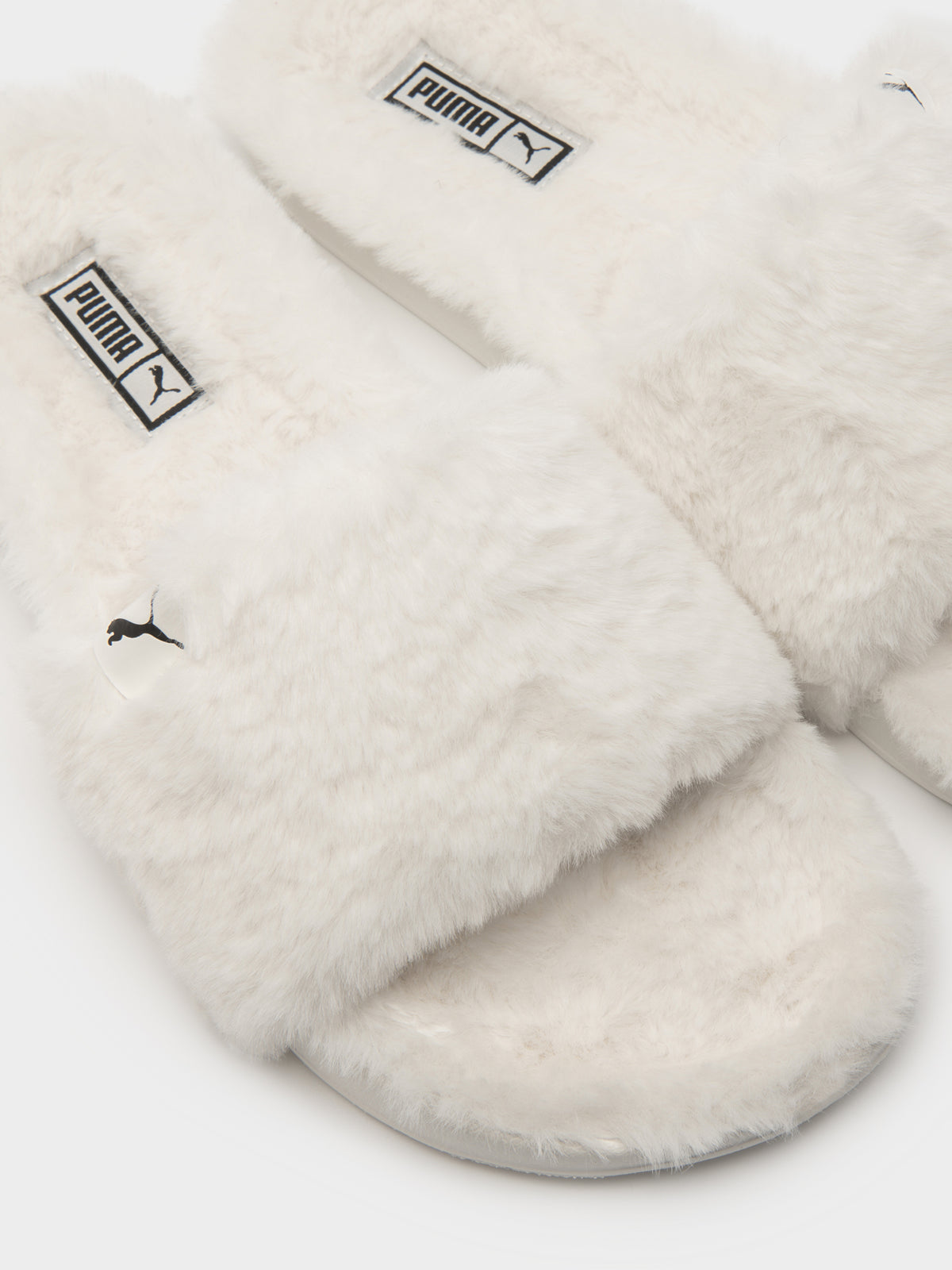 Puma Womens Leadcat 2.0 Fluffy Slides | Cream