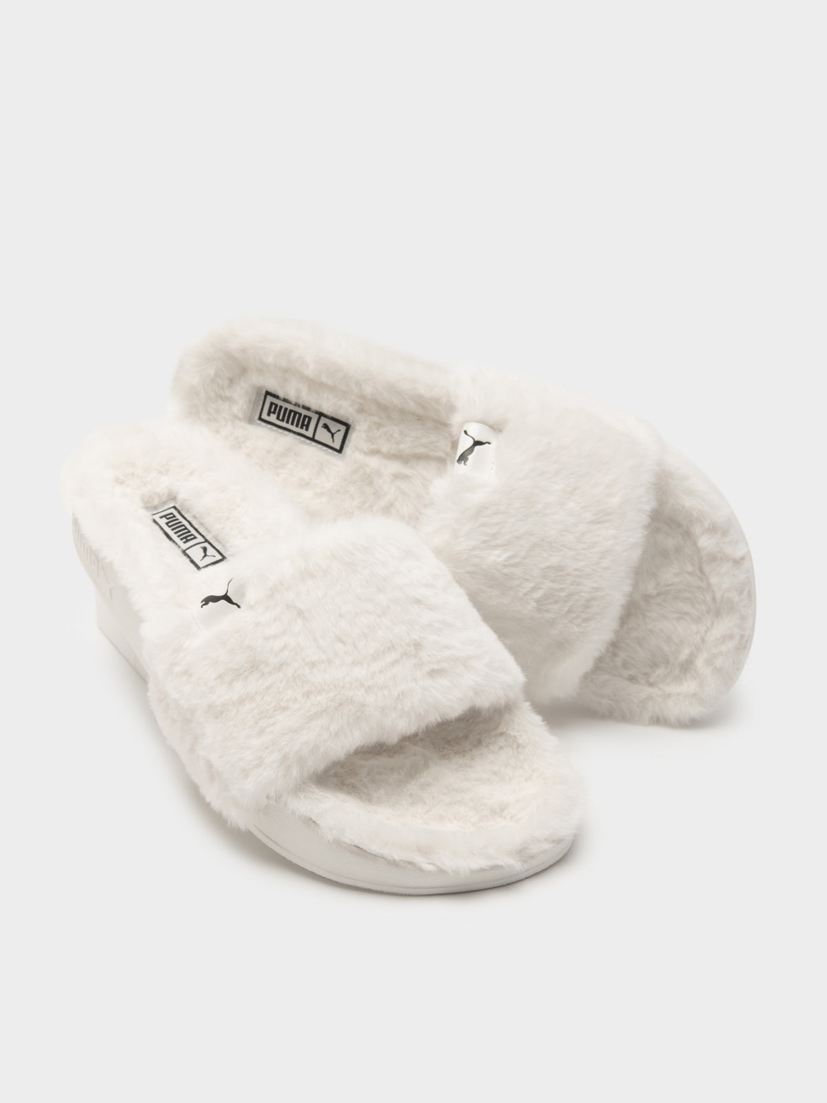 Puma Womens Leadcat 2.0 Fluffy Slides | Cream