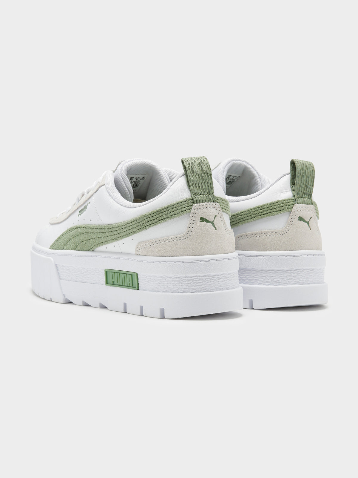 Womens Mayze Mix Sneakers in White &amp; Green