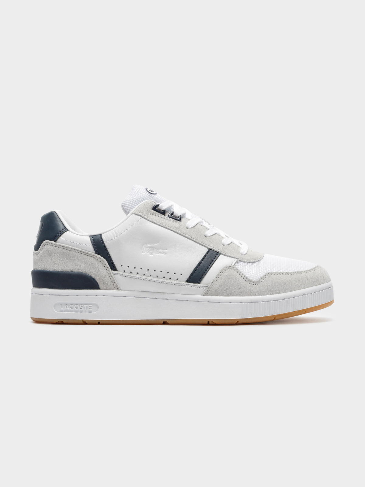 Mens T-Clip 120 Sneakers in White &amp; Navy