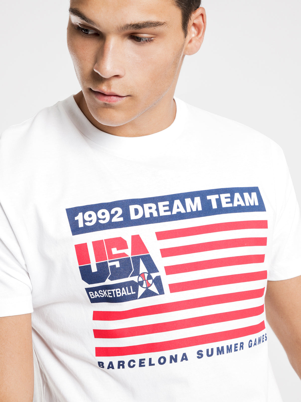 92  USA Team FlagT-Shirt in White