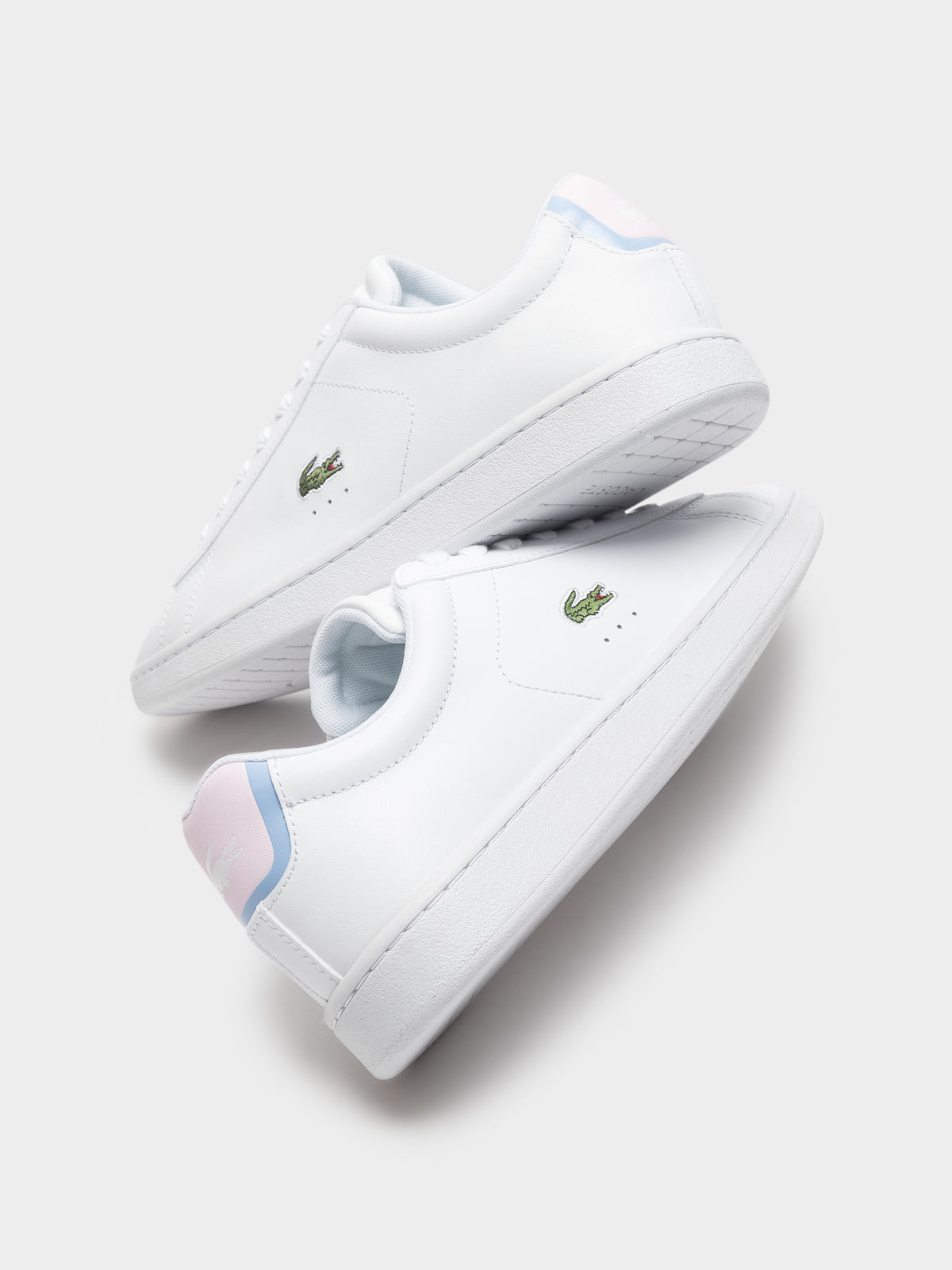 Lacoste Womens Carnaby EVO Leather Sneaker | Whitepink