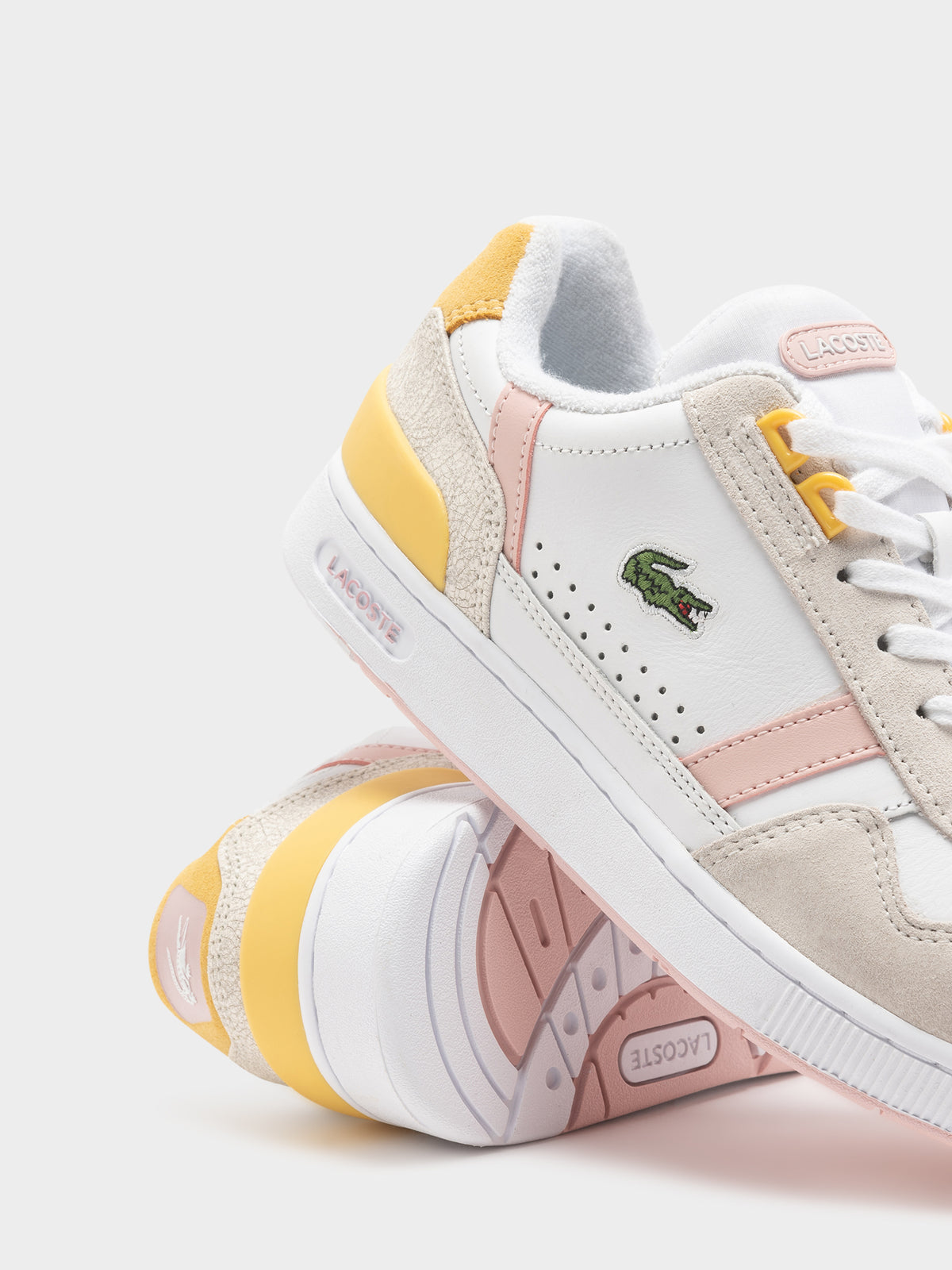 Womens T-Clip Sneaker in White &amp; Pink