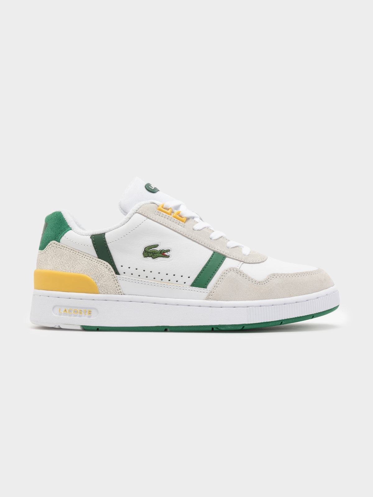 Mens T-Clip Sneaker in White &amp; Green