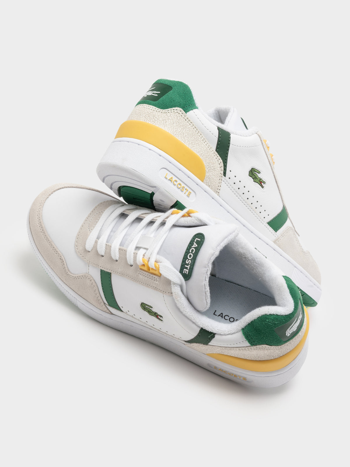 Mens T-Clip Sneaker in White &amp; Green