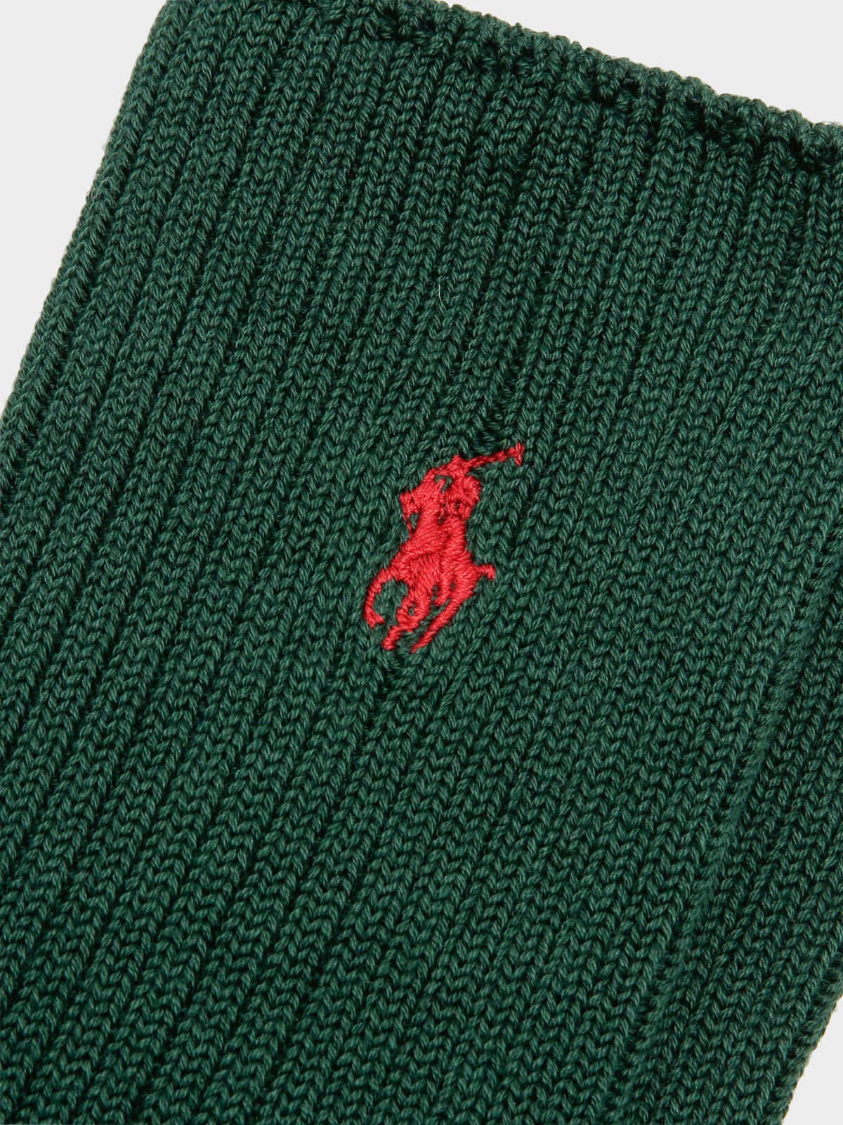 One Pair of Polo Crew Socks in Green
