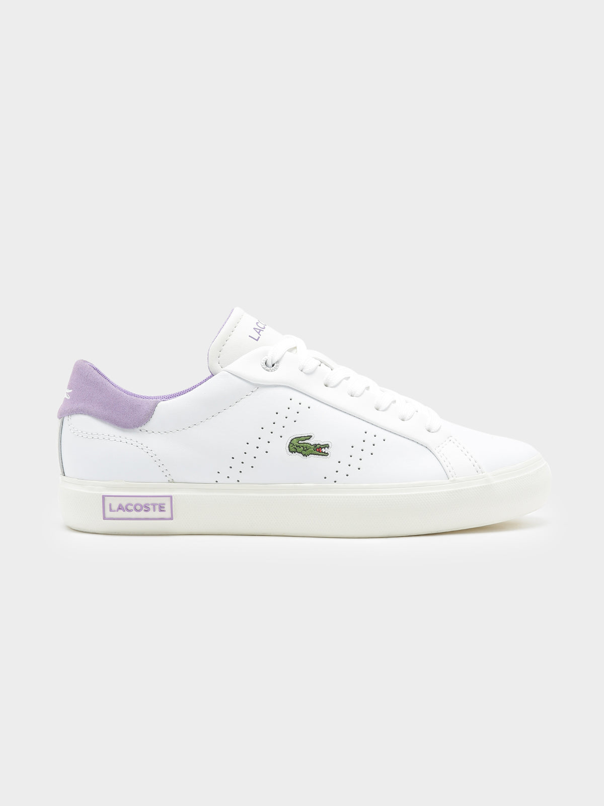 Womens Powercourt 2.0 Sneakers in White &amp; Purple