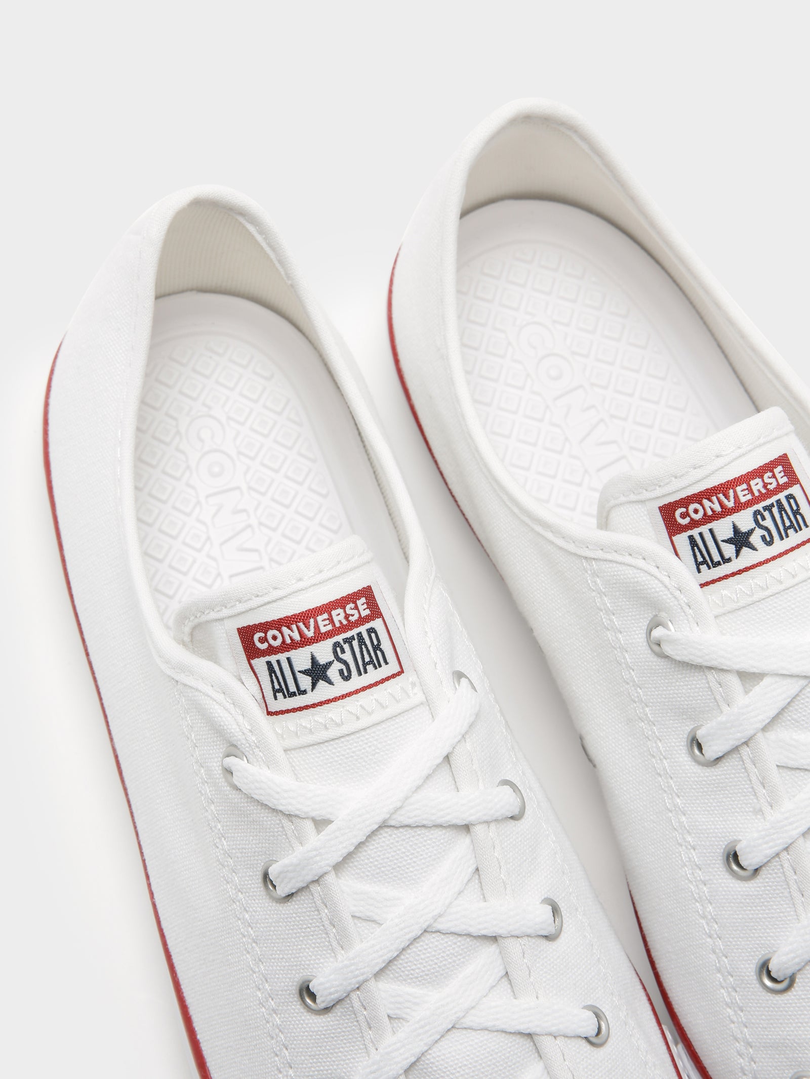 Womens Dainty Canvas Sneakers in White - Glue Store