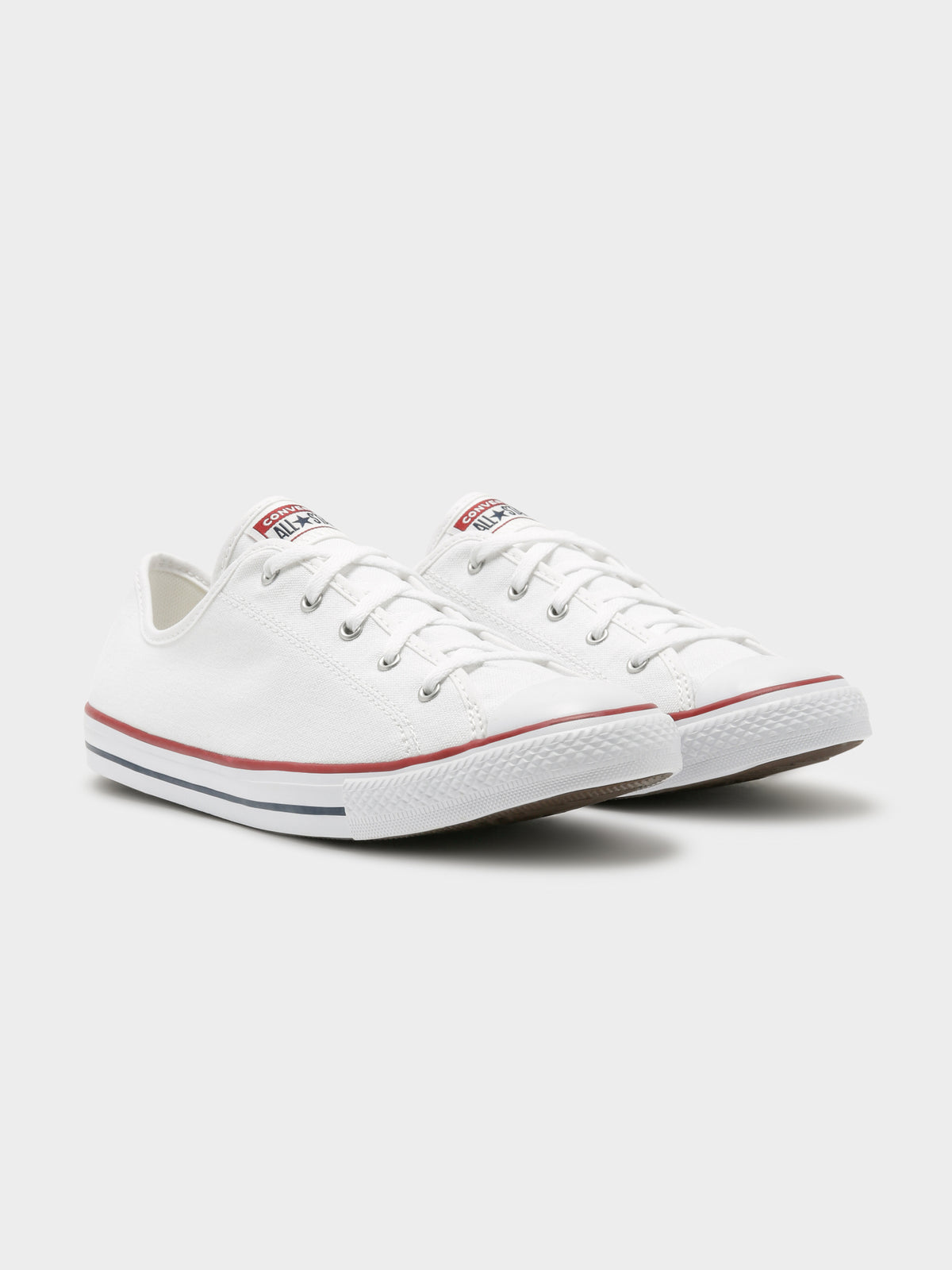Womens Dainty Canvas Sneakers in White