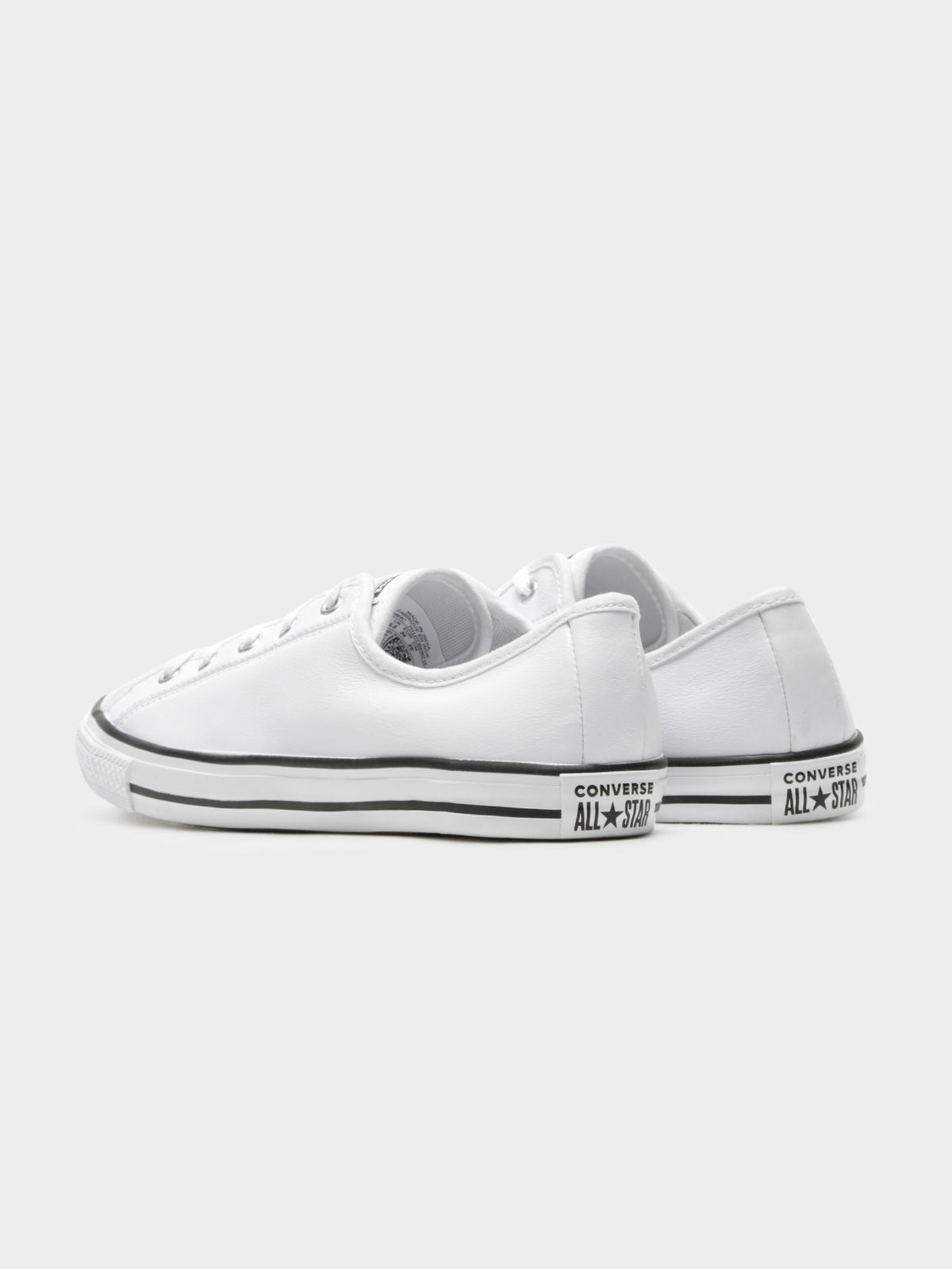 Dainty Leather Low Top Sneakers in White