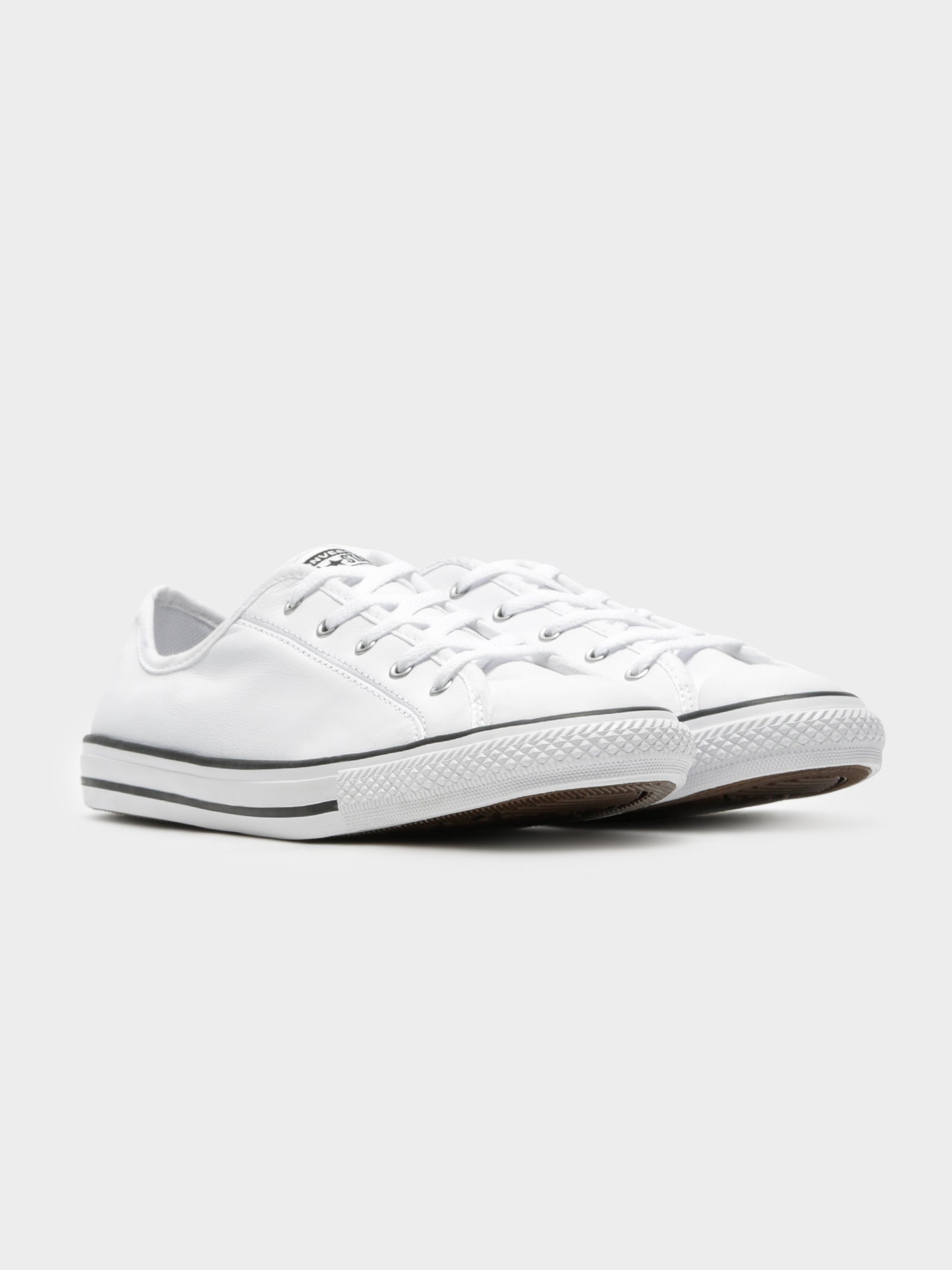Converse Dainty Leather Low Top Sneakers White Glue Store