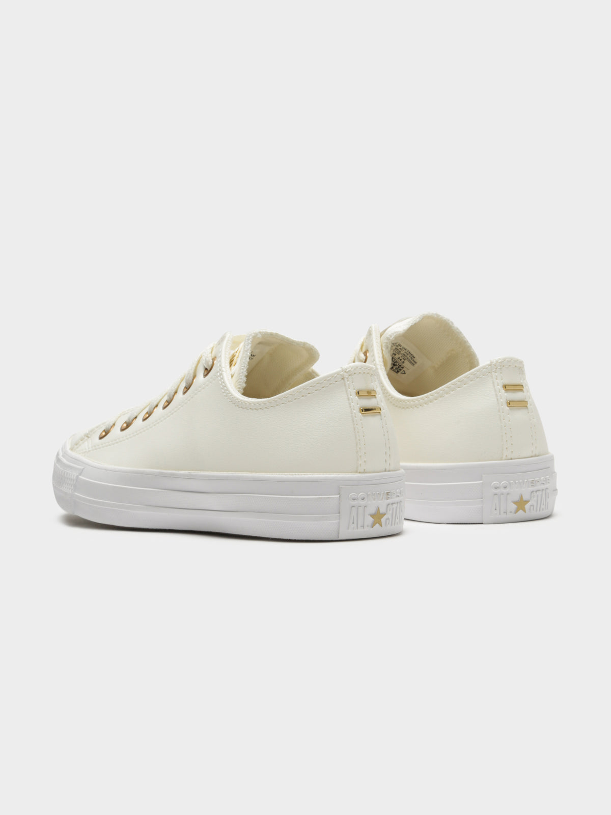 Womens Chuck Taylor All Star Go Gold Lo Top Sneakers in Egret Gold &amp; White