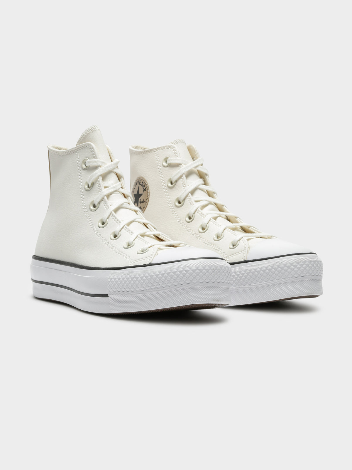 Womens Chuck Taylor All Star Leather High Top in White