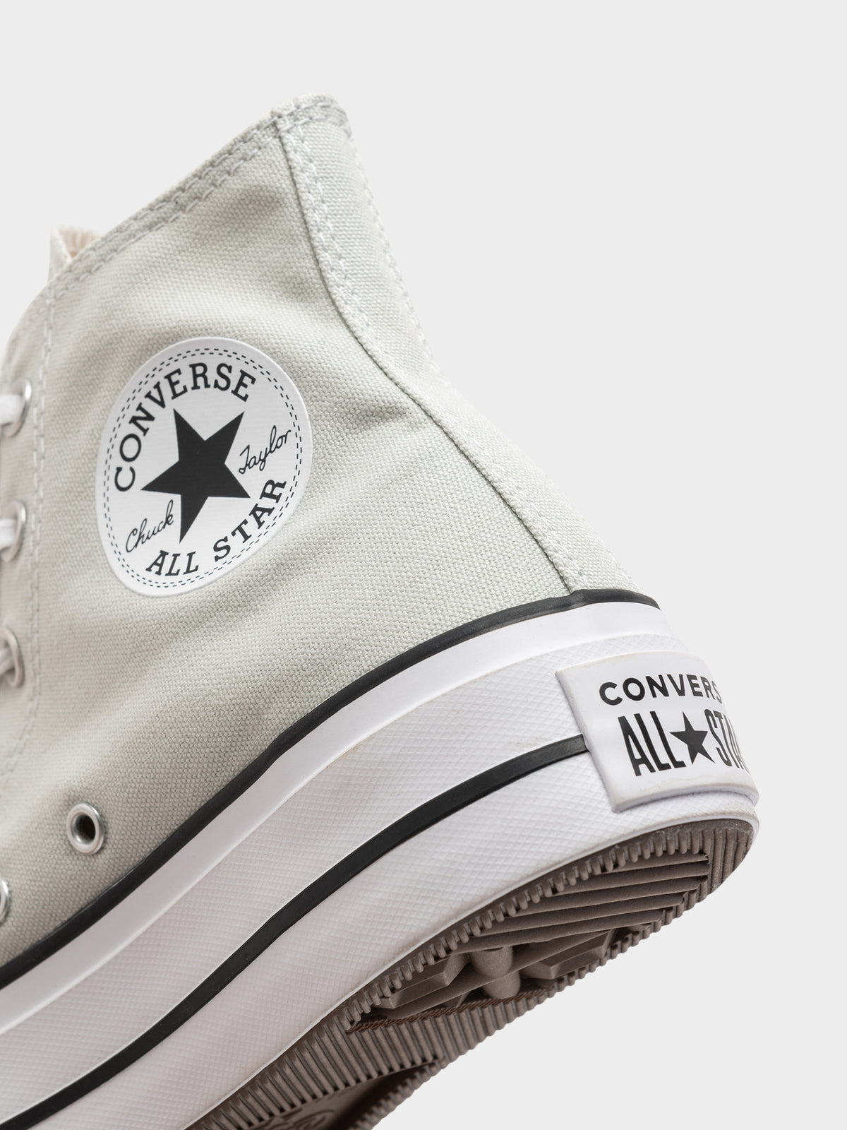Womens Chuck Taylor All Star Lift High Top in Light Silver
