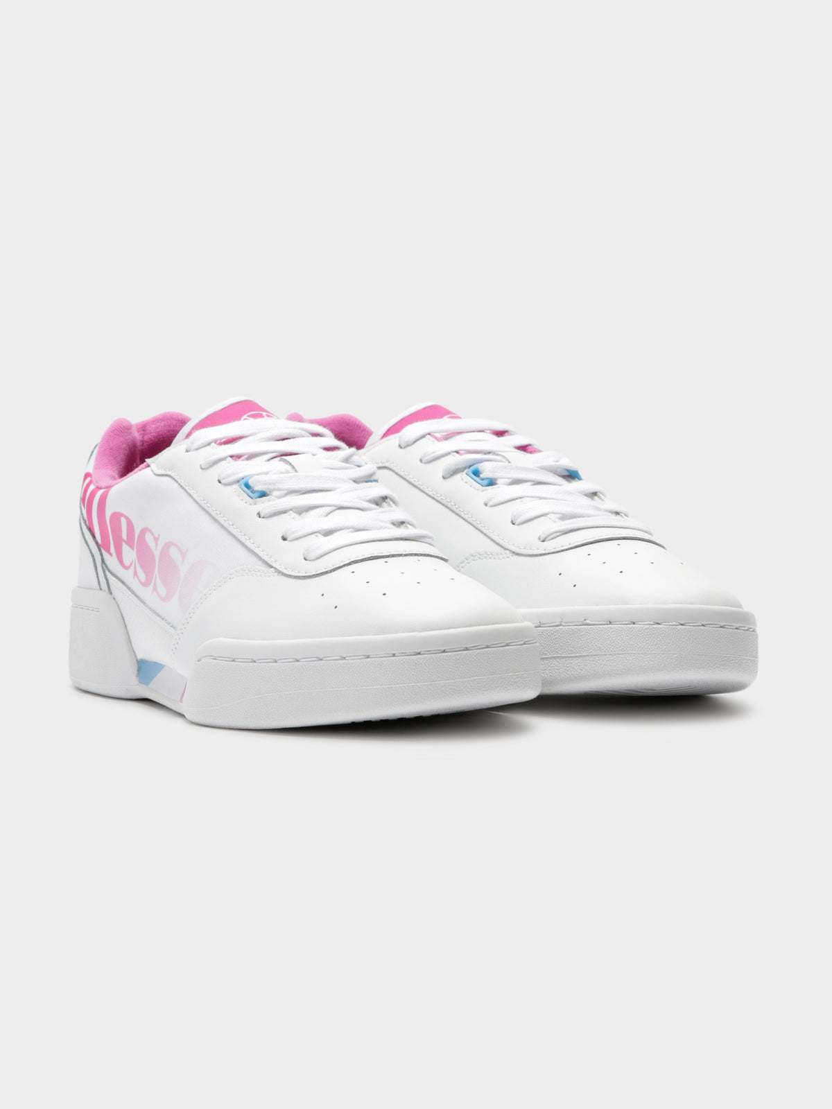 Womens Piacentino Sneakers in White and Pink