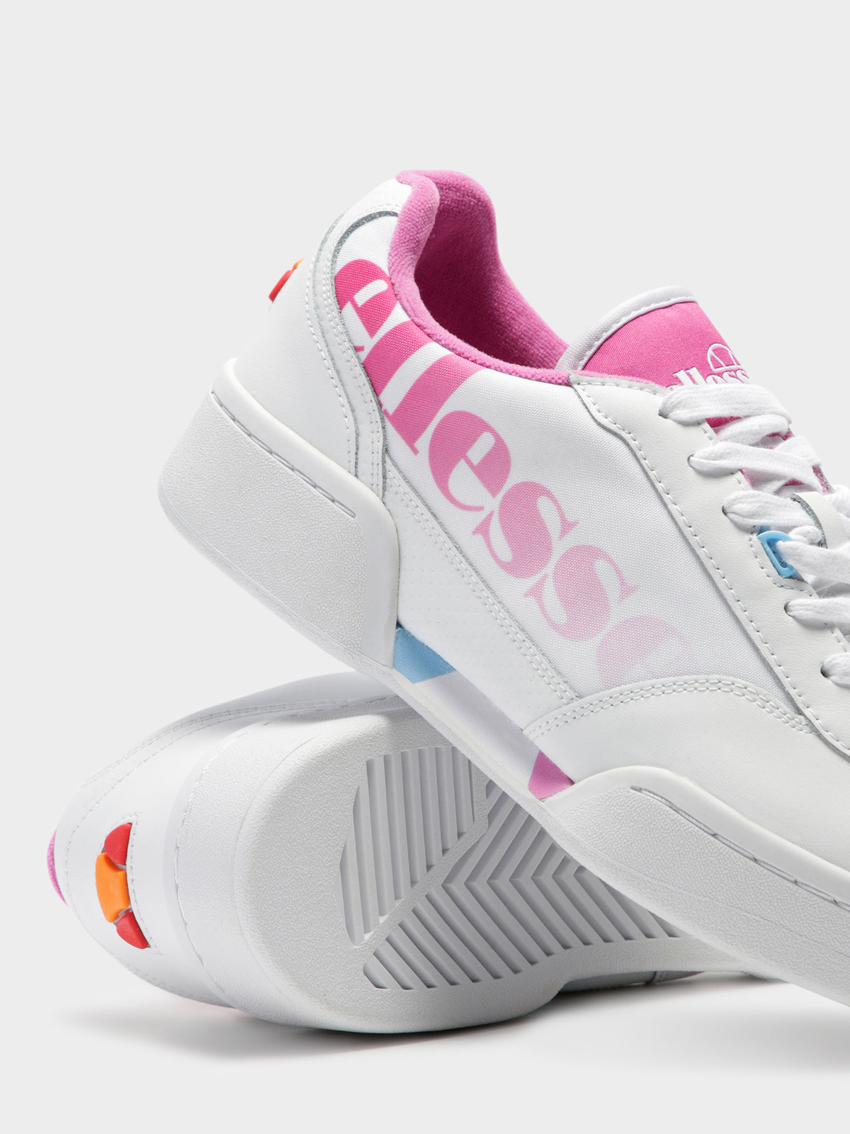 Womens Piacentino Sneakers in White and Pink
