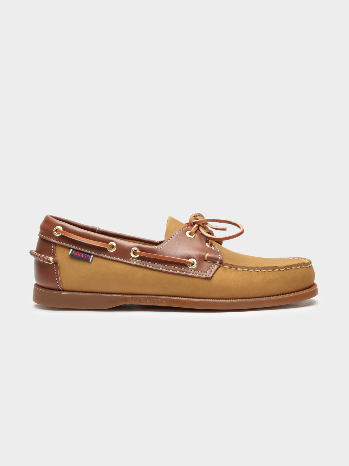 Docksides Portland Spinnaker Boat Shoes in Tan &amp; Dark Brown