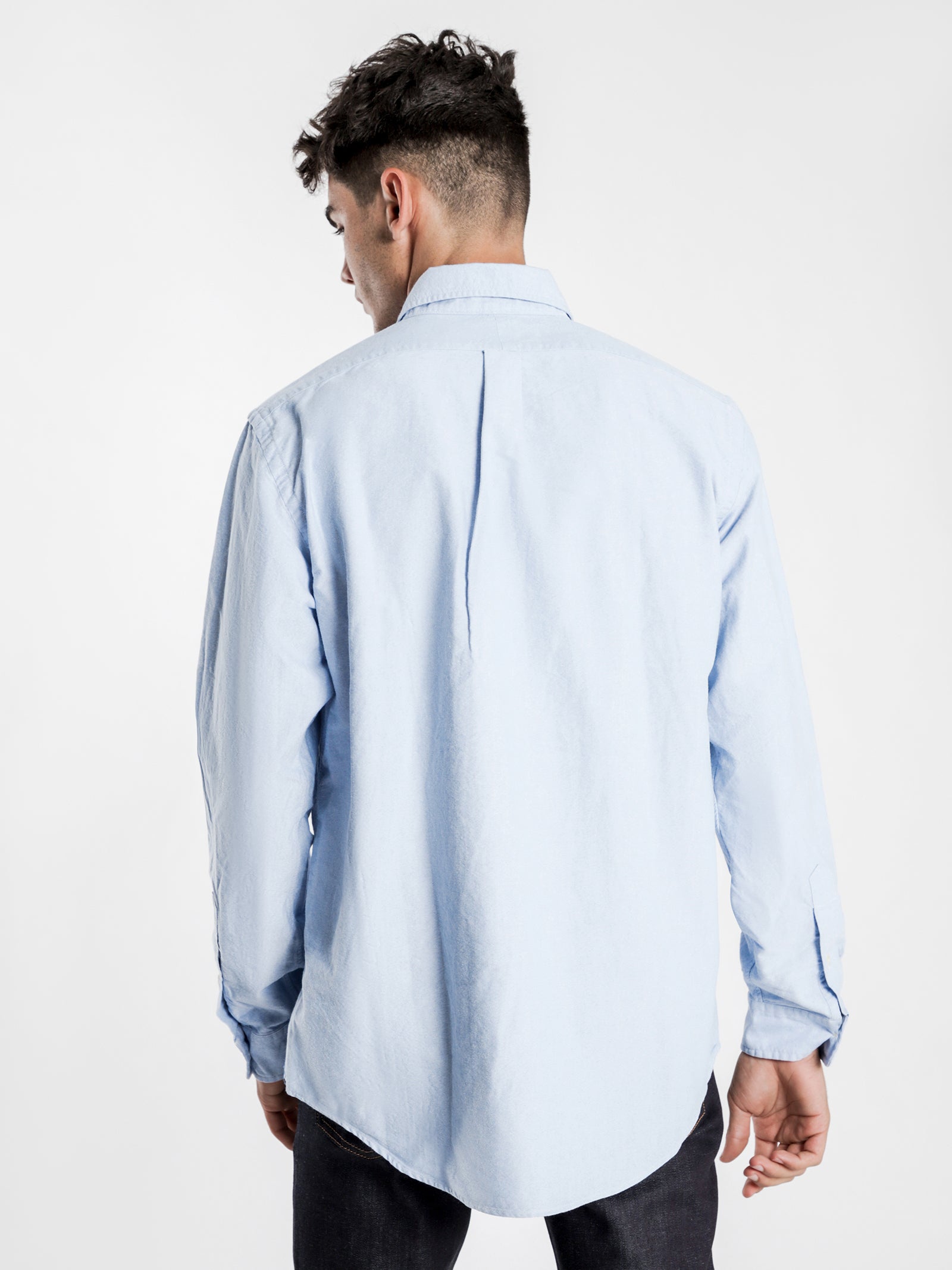 Standard Fit Oxford Sport Shirt in Blue