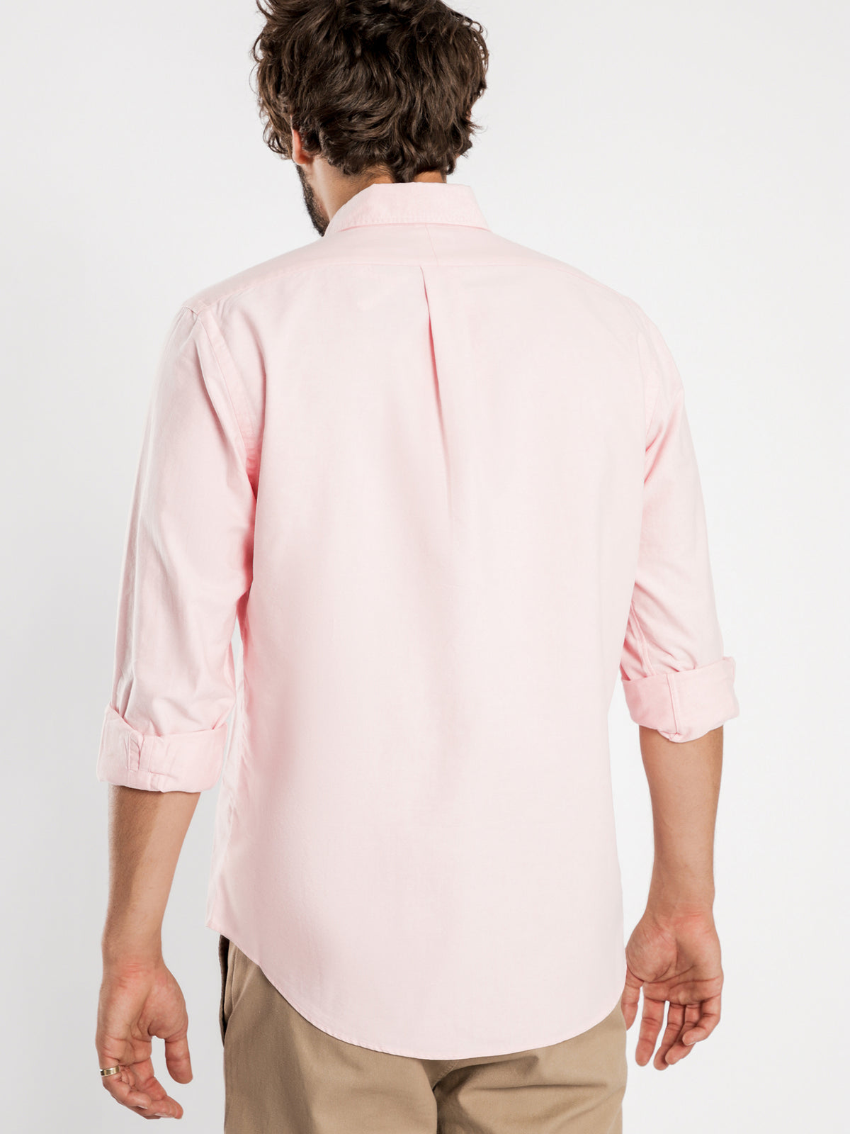 Standard Fit Oxford Sport Shirt in Pink