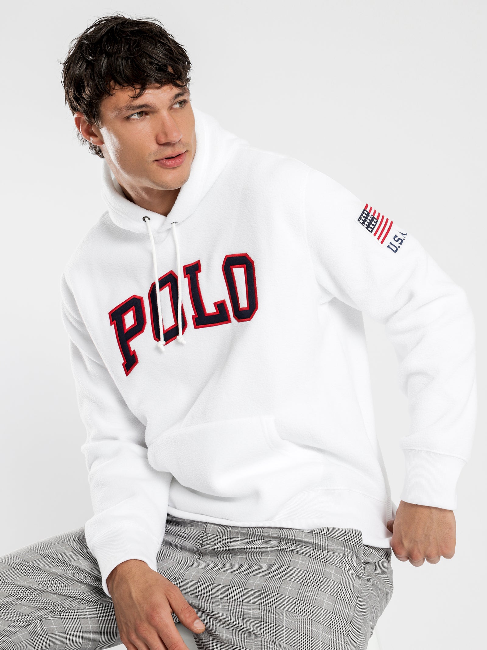 Polo Fleece Popover Hoodie