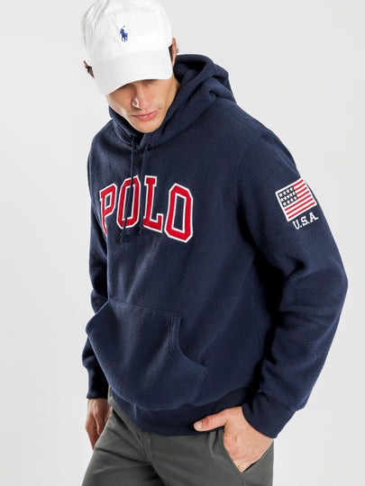Polo Fleece Popover Hoodie
