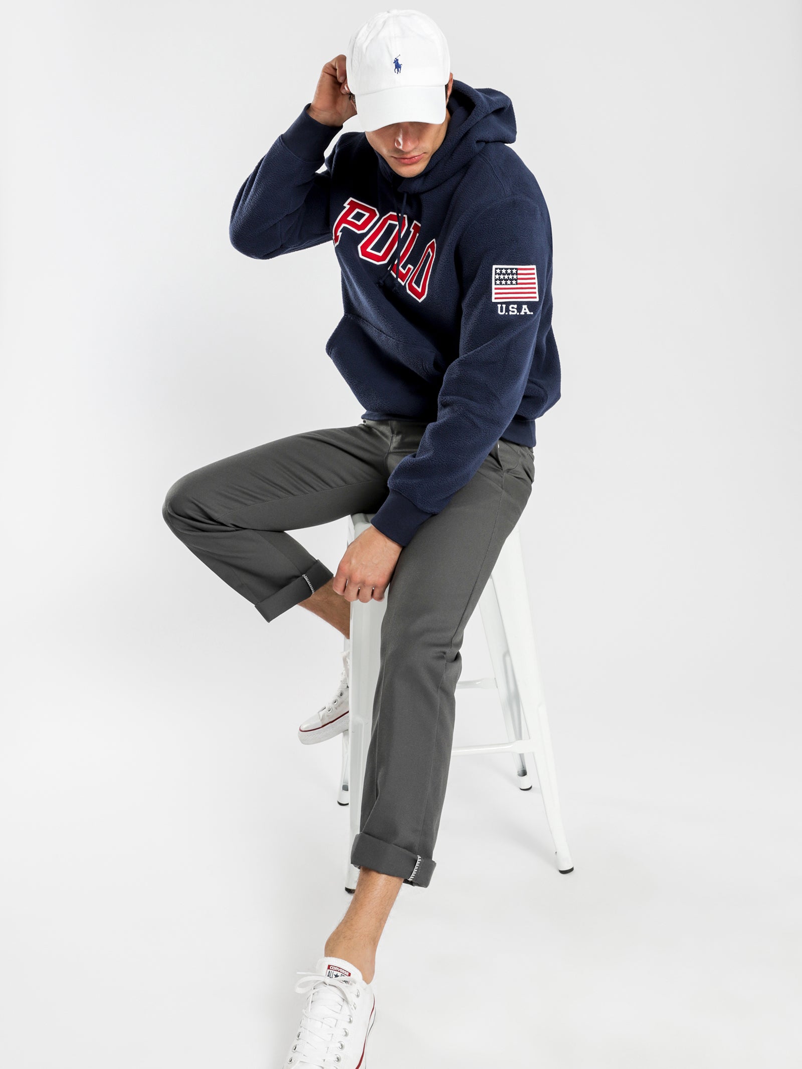 Polo Fleece Popover Hoodie
