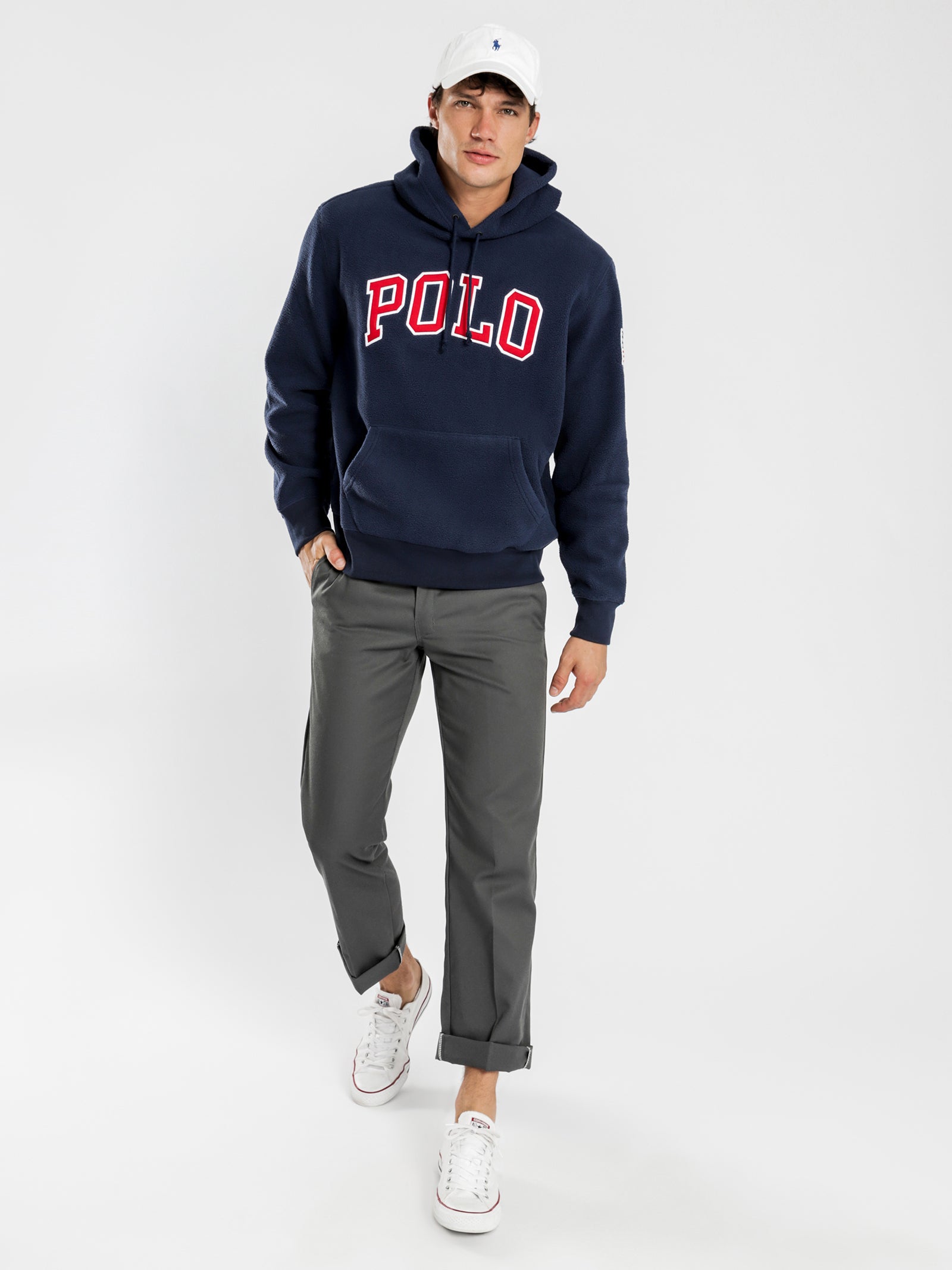 Polo Fleece Popover Hoodie