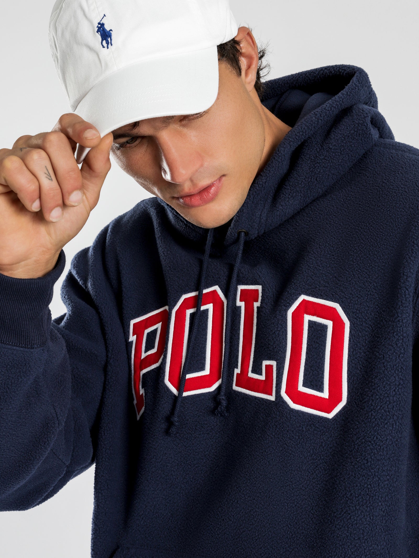 Polo Fleece Popover Hoodie