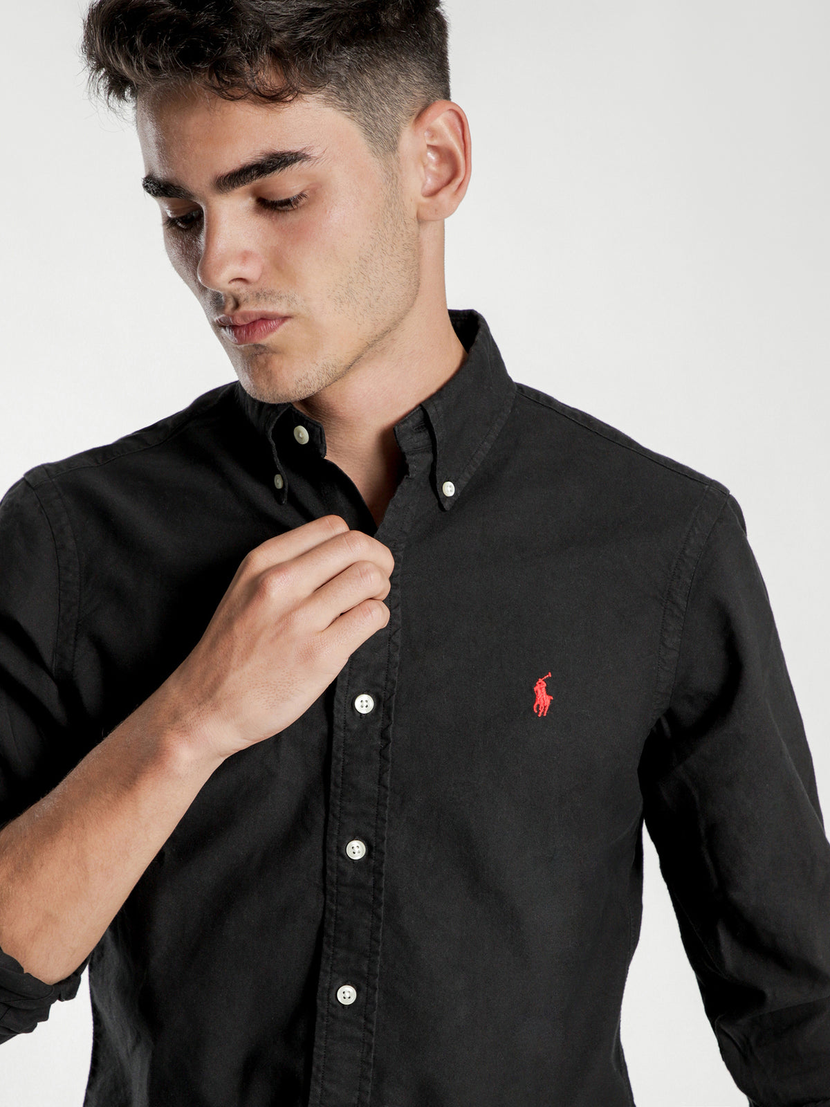 Polo Ralph Lauren Standard Fit Oxford Sport Shirt | Black