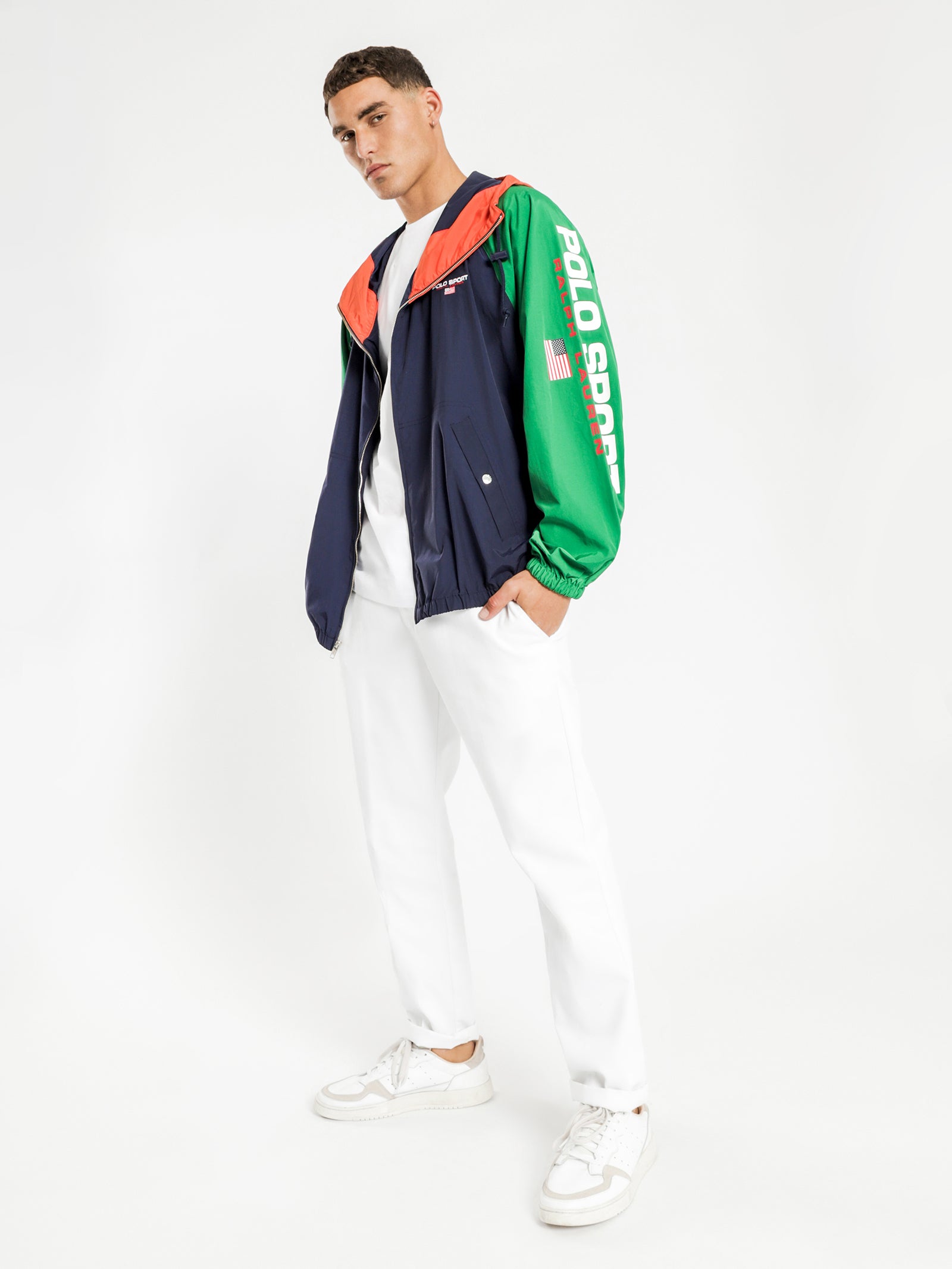 å Polo Sport Zip Hooded Windbreaker Jacket in Navy Navy | Glue Store
