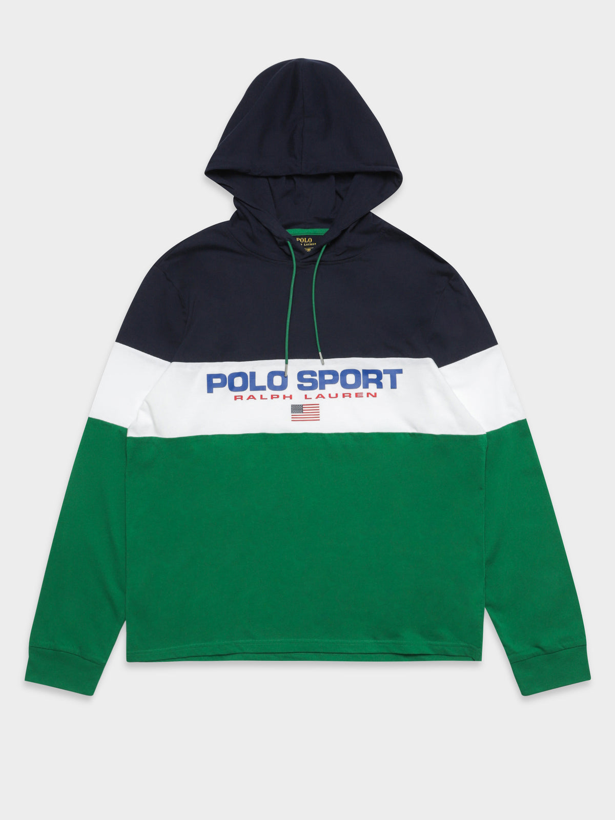 Polo Long Sleeve Hooded T-Shirt in Navy