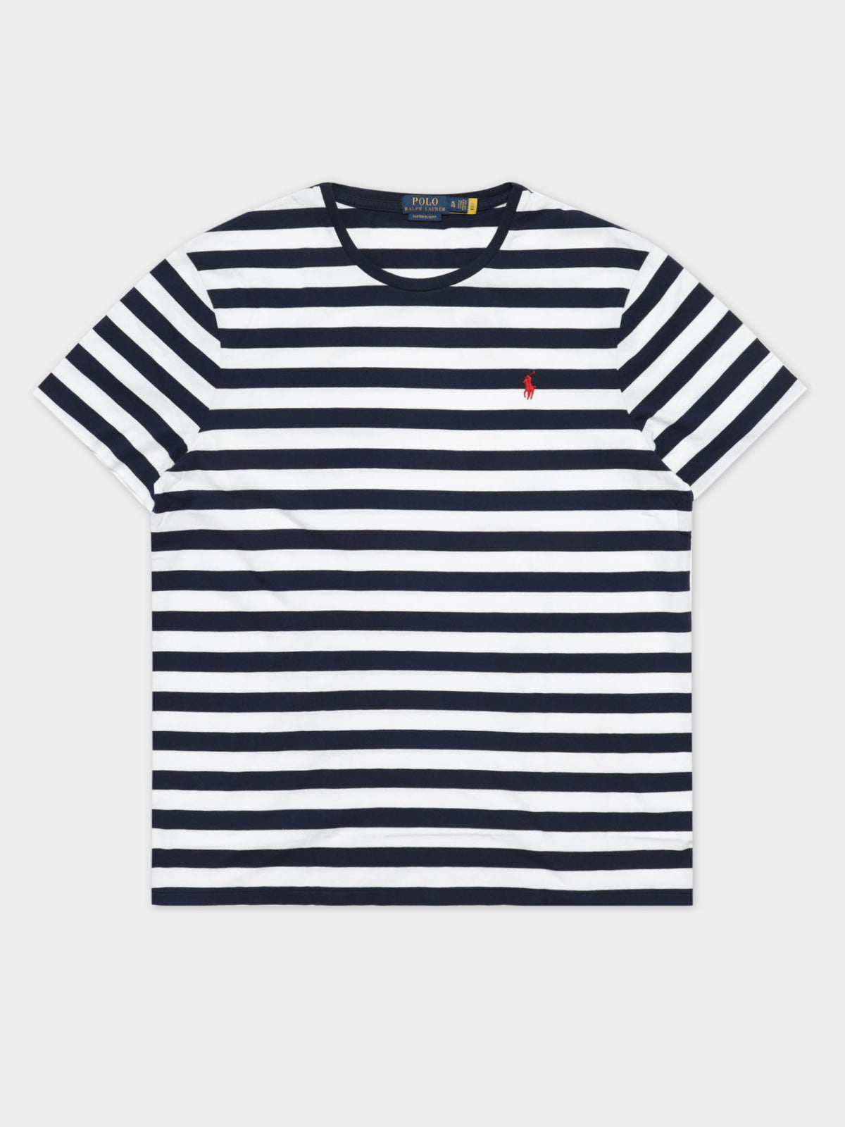 Stripe Short Sleeve T-Shirt in Navy &amp; White