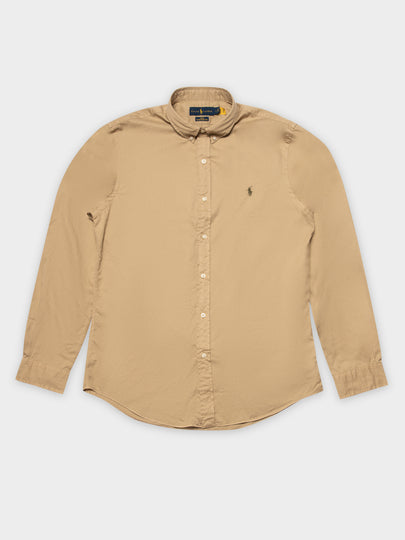 Logo Embroidered Long Sleeve Shirt