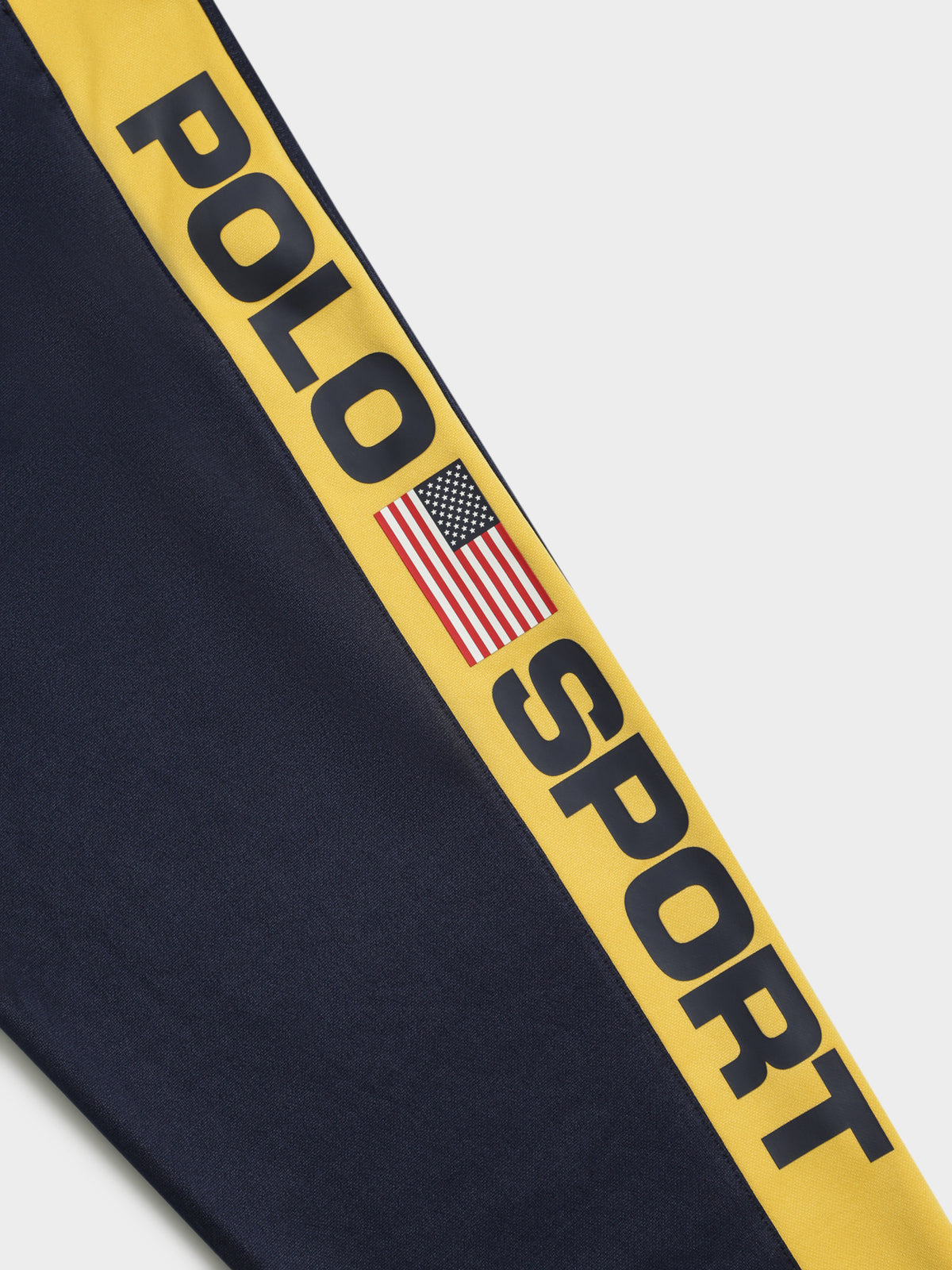 Logo Stripe Athletic Trackpants in Navy
