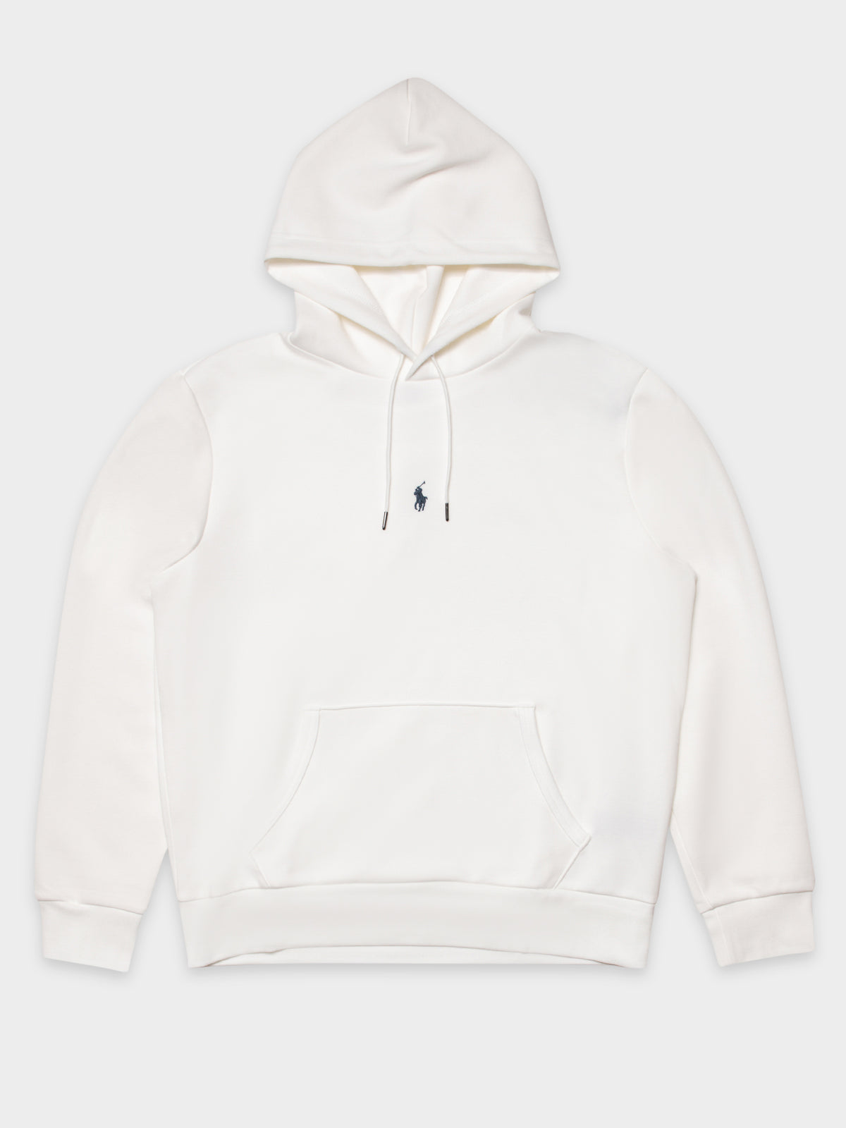 Central Pony Double Knit Hoodie in White