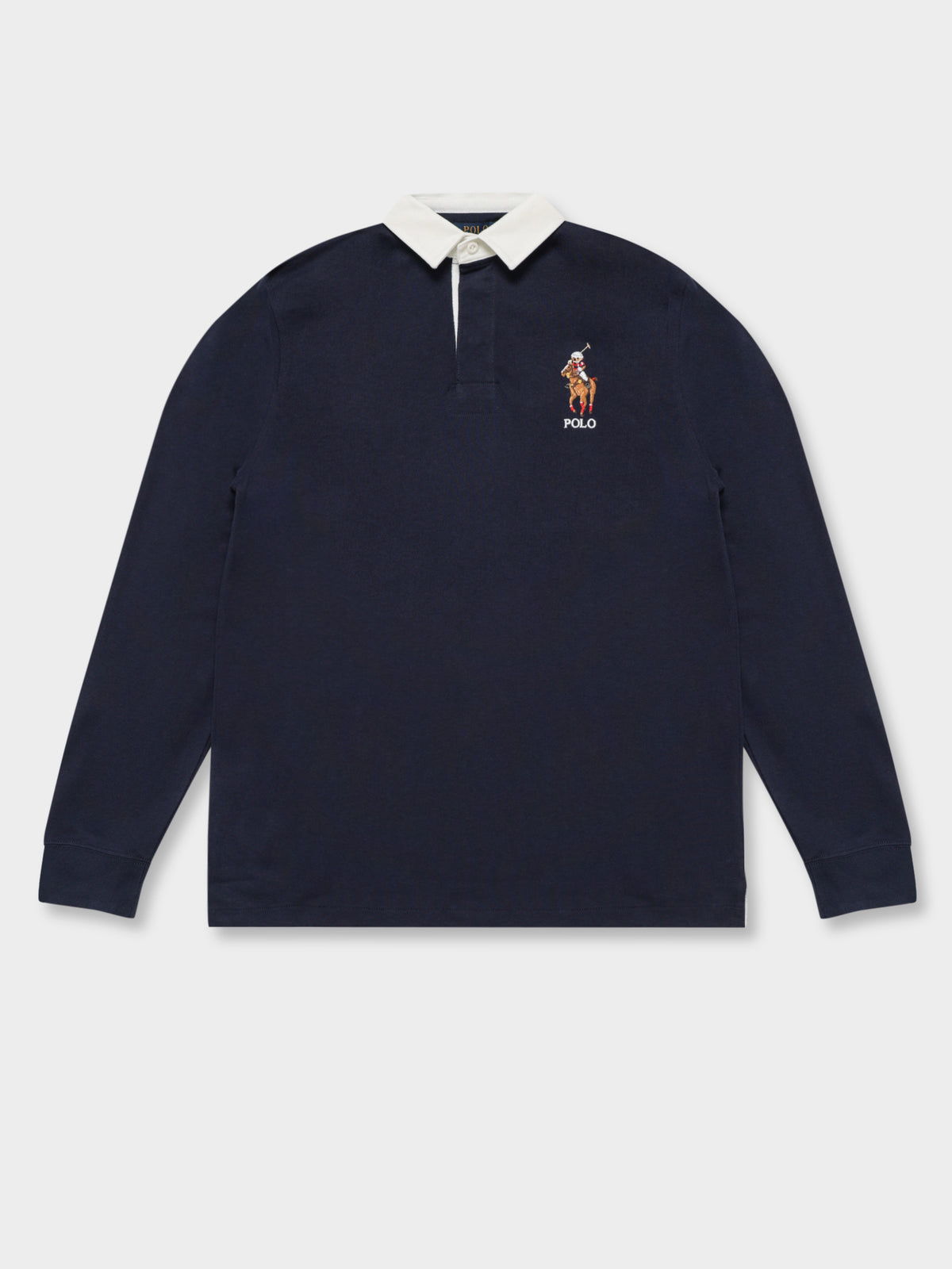Polo Bear and Big Pony Rugby Shirt in Navy