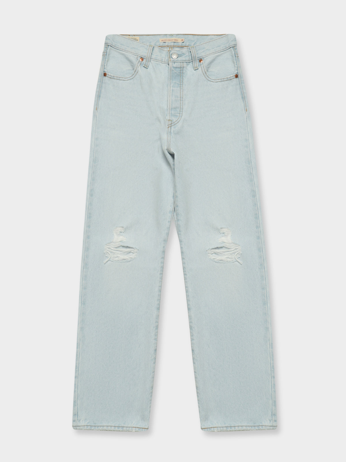 Ribcage Straight Ankle Jeans in Ojai Shore Blue