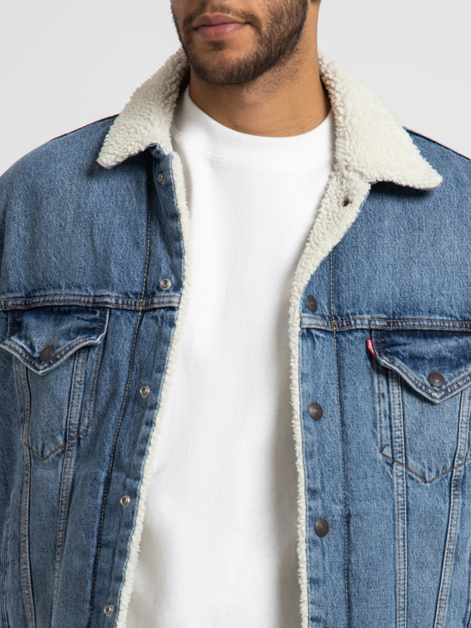Vintage Fit Sherpa Trucker Jacket