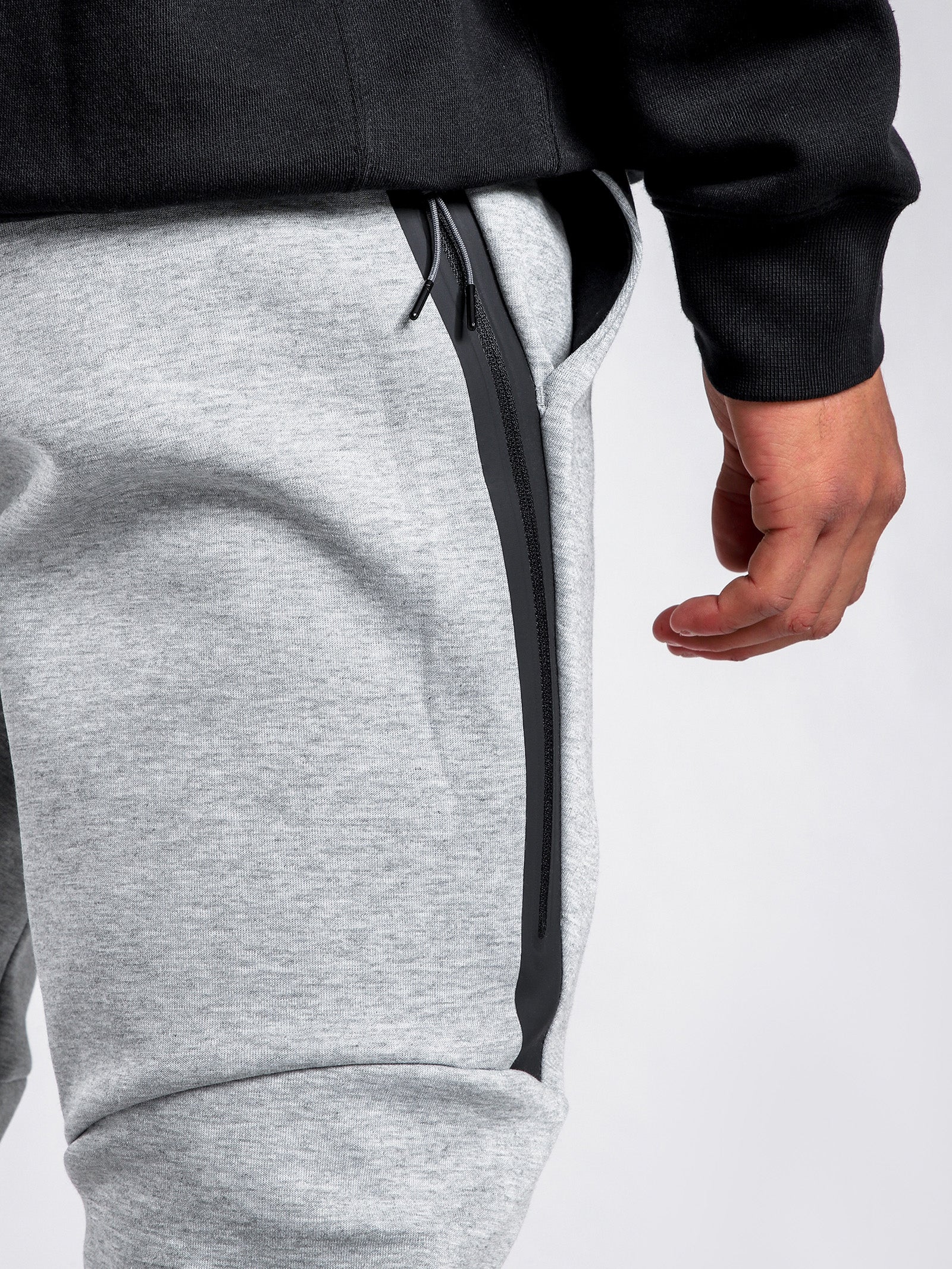 Nike Men's Tech Fleece Jogger Sweatpants 805162-063- Heather Grey/Black -  Large