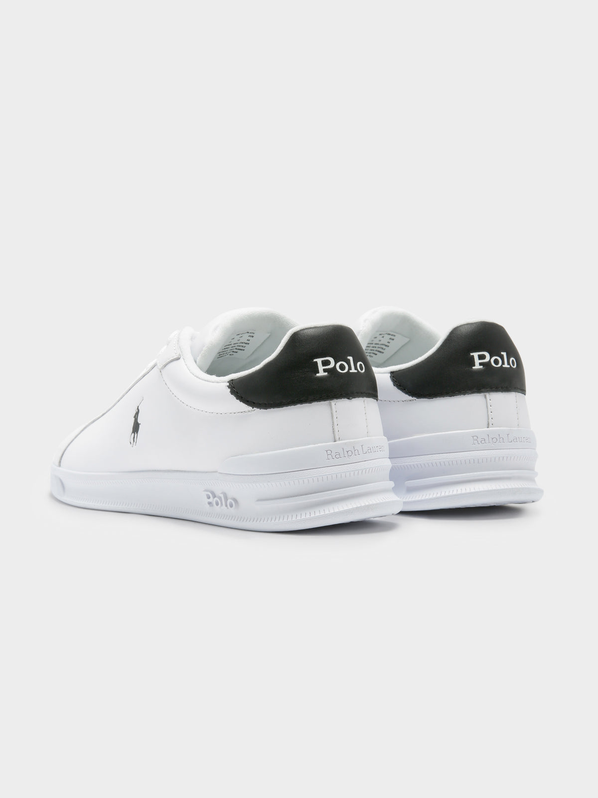 Mens Heritage Court Sneakers in White &amp; Black