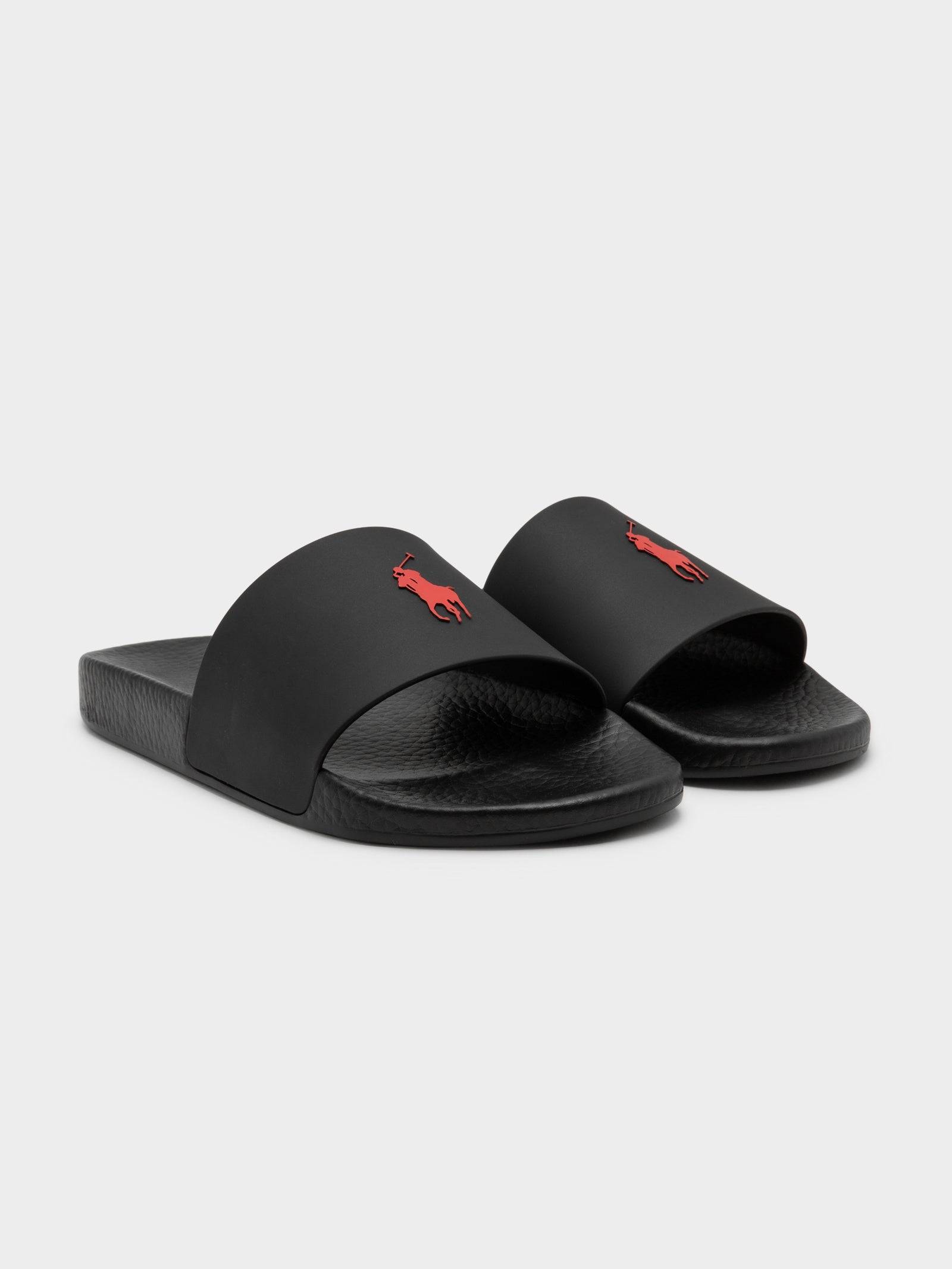 Unisex Polo Sport Slides in Red & Black