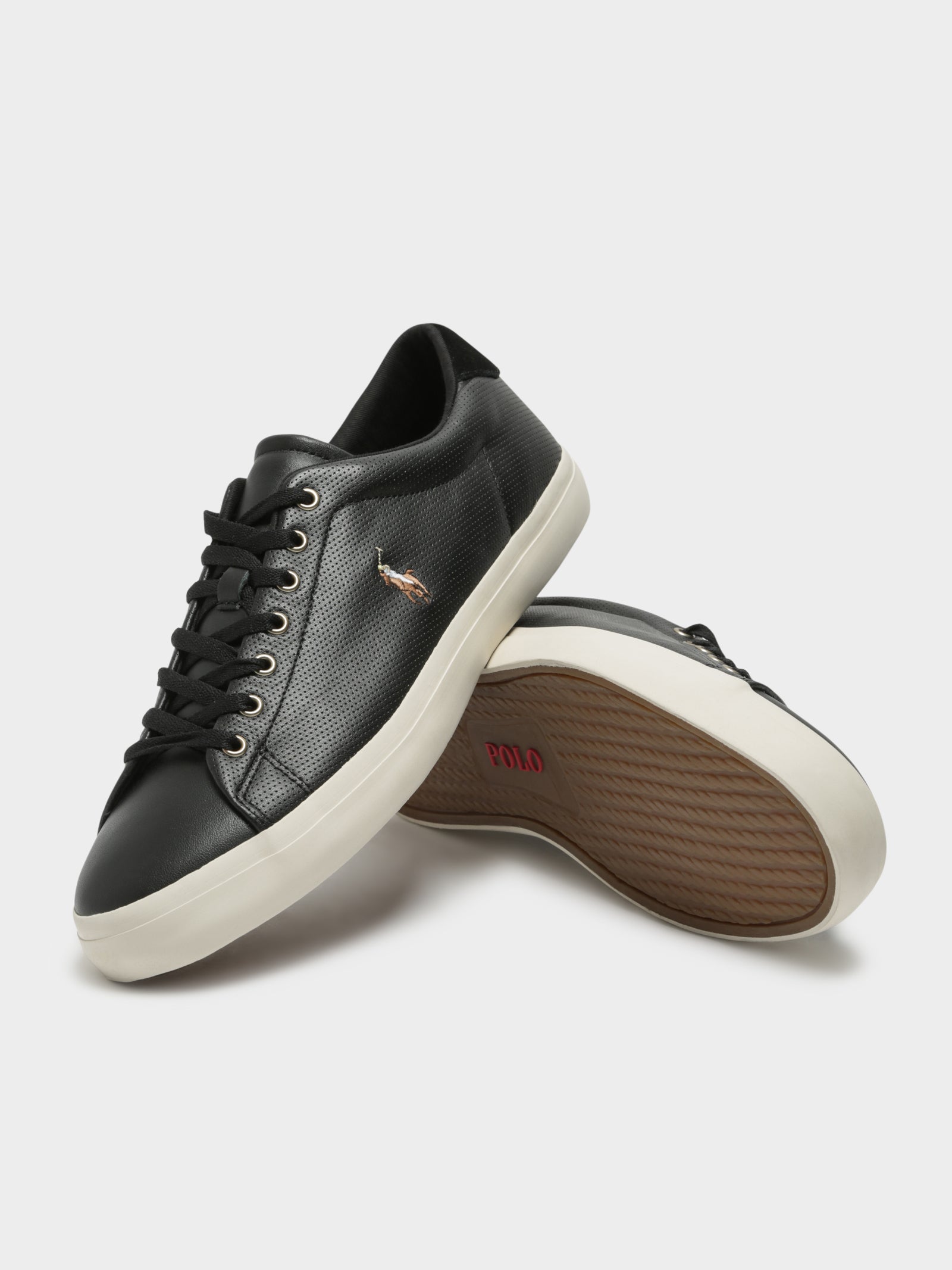 Polo Ralph Lauren Mens Longwood Sneakers Black | Glue Store