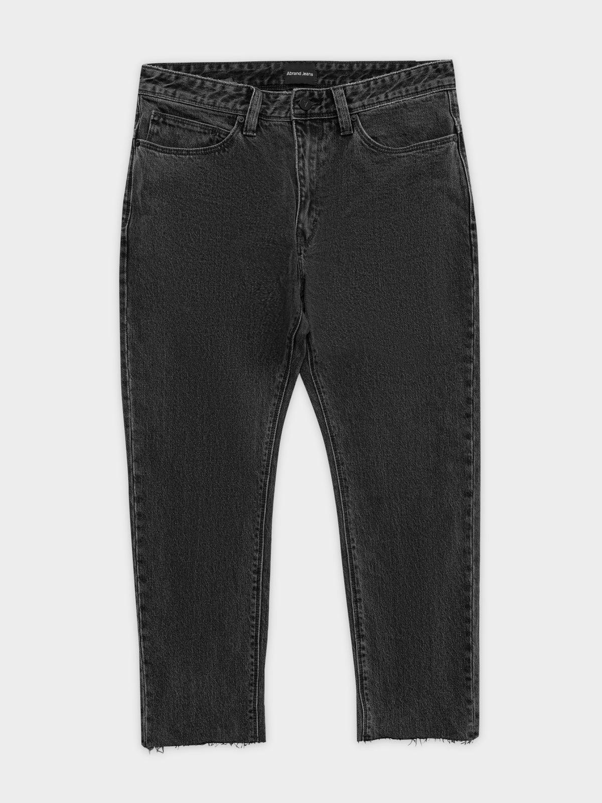 A Cropped Straight Jeans in Bandit Black