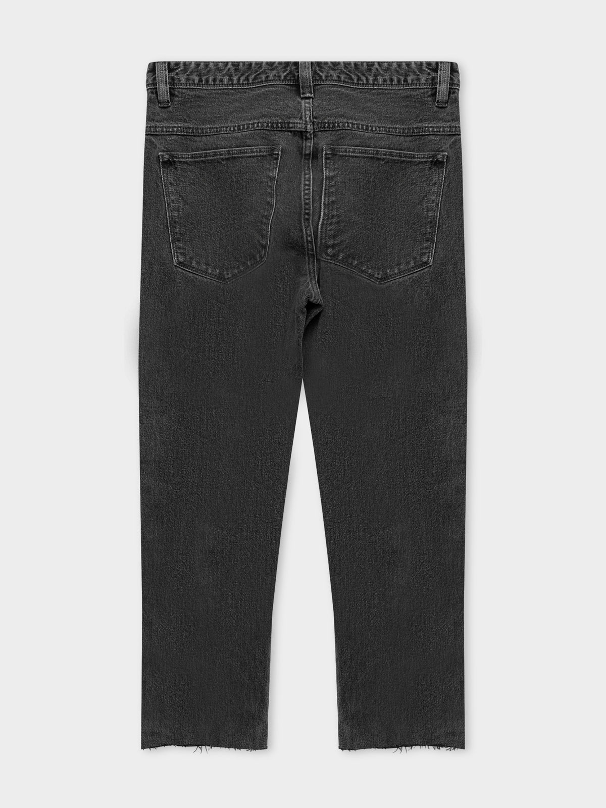 A Cropped Straight Jeans in Bandit Black