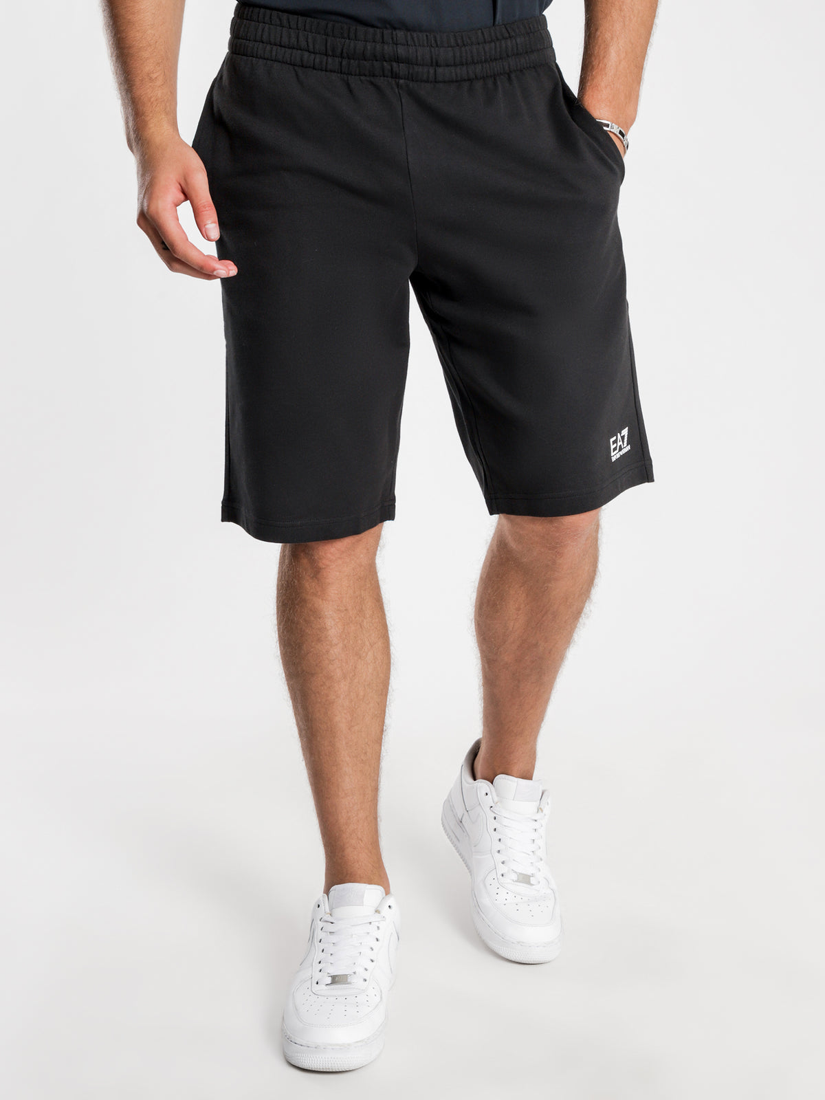 Sweat Bermuda Shorts in Black