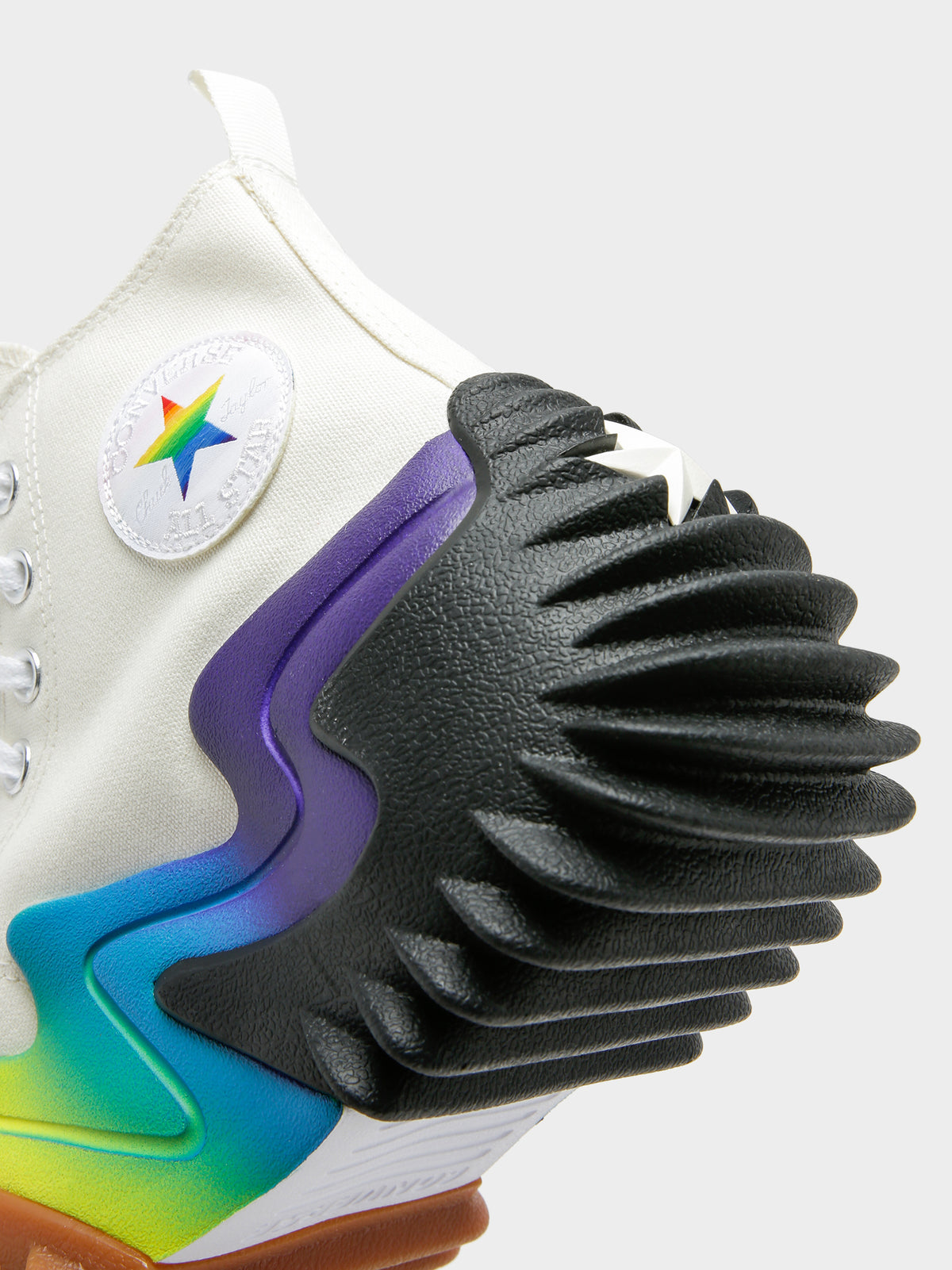 Unisex Run Star Motion Pride High Top Sneakers in Egret