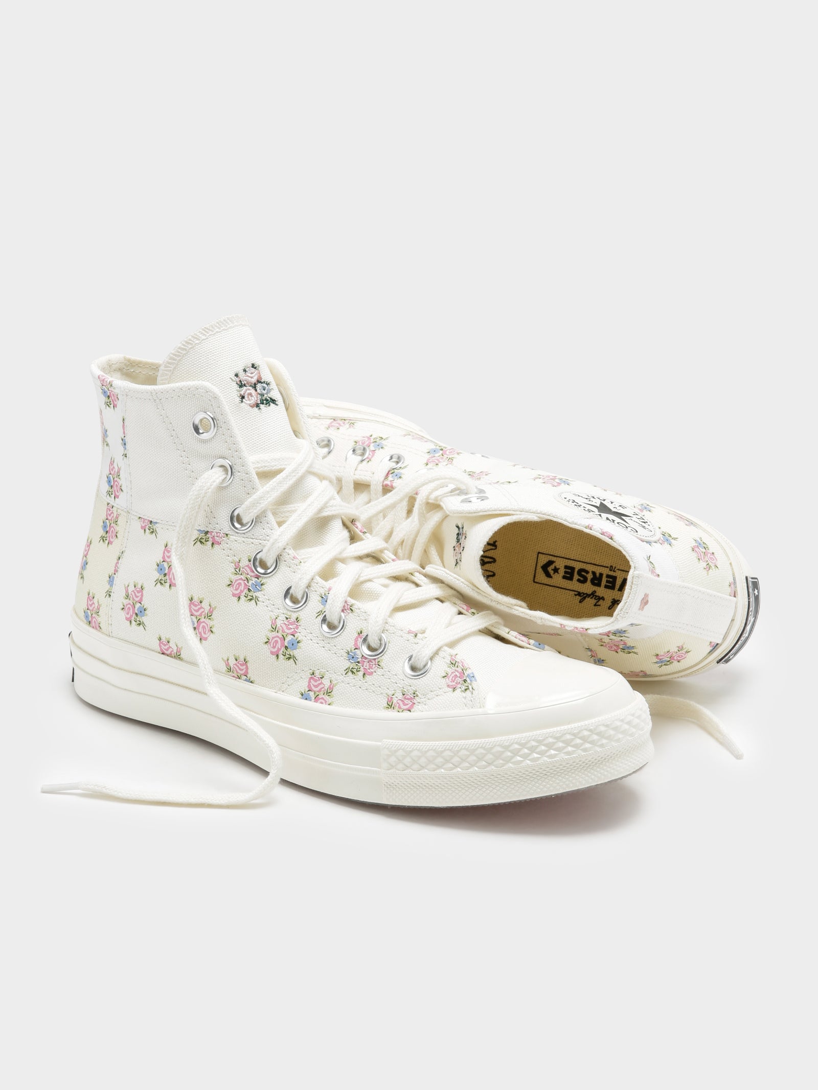 Converse Womens Chuck 70 High Top Patchwork Floral Sneakers
